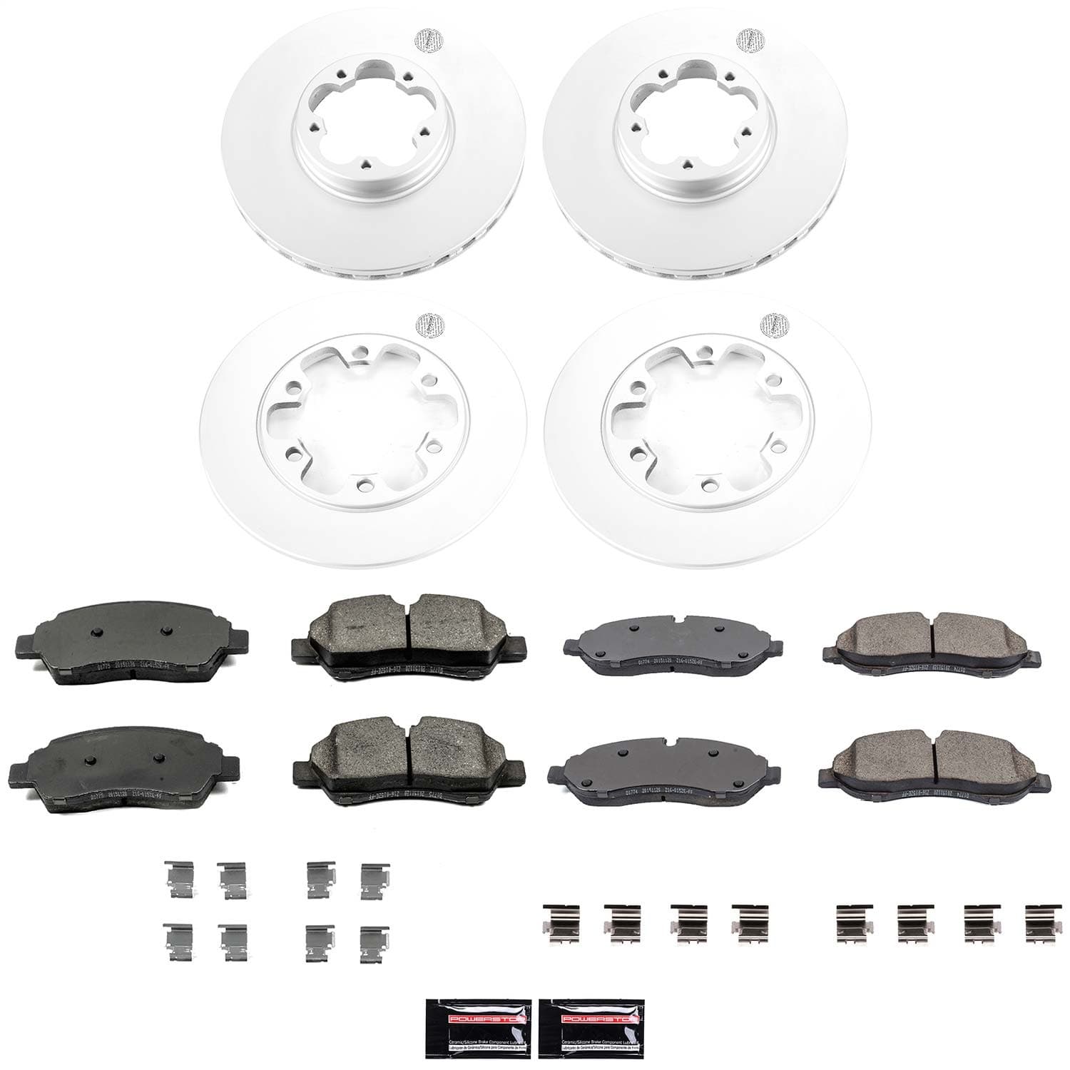 Power Stop - CRK7234 - Front and Rear - Disc Brake Pad and Rotor Kit image 1