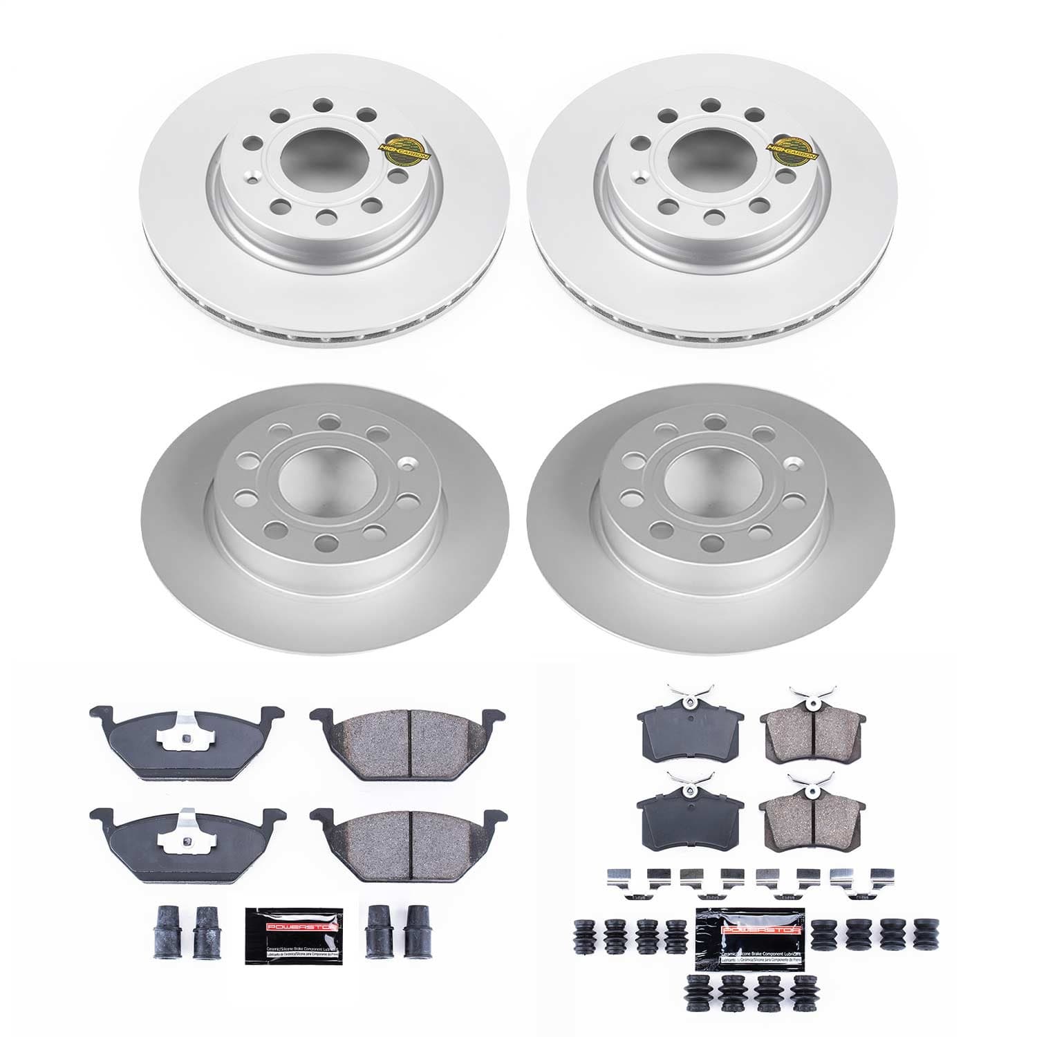 Power Stop - CRK7242 - Front and Rear - Disc Brake Pad and Rotor Kit image 1