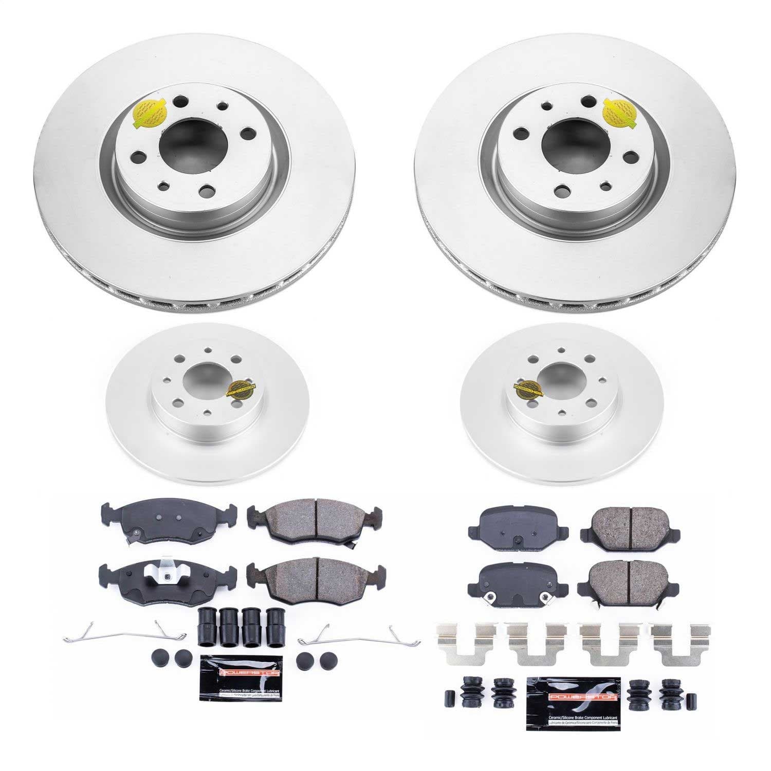 Power Stop - CRK7245 - Front and Rear - Disc Brake Pad and Rotor Kit image 1