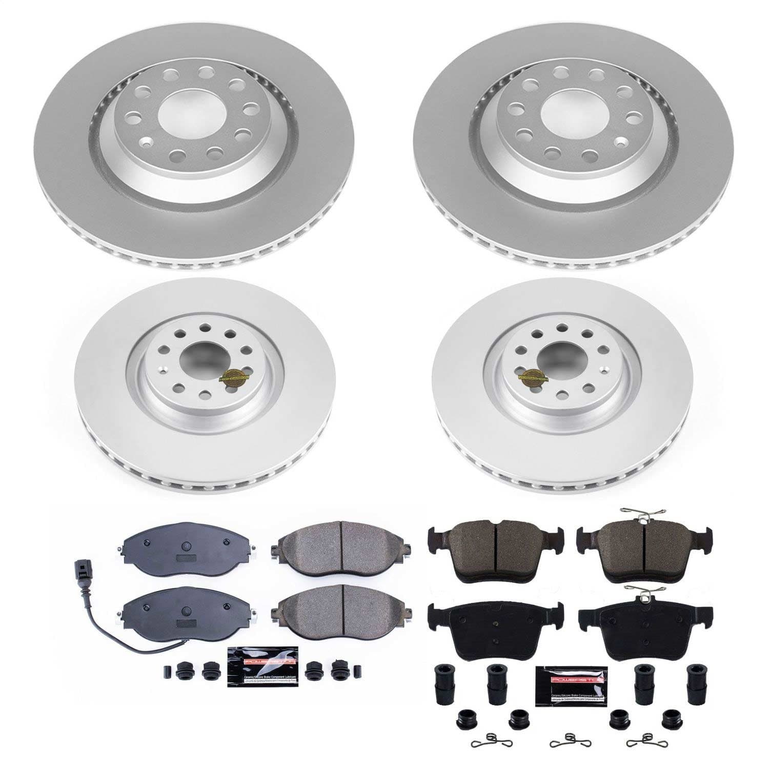 Power Stop - CRK7253 - Front and Rear - Disc Brake Pad and Rotor Kit image 1