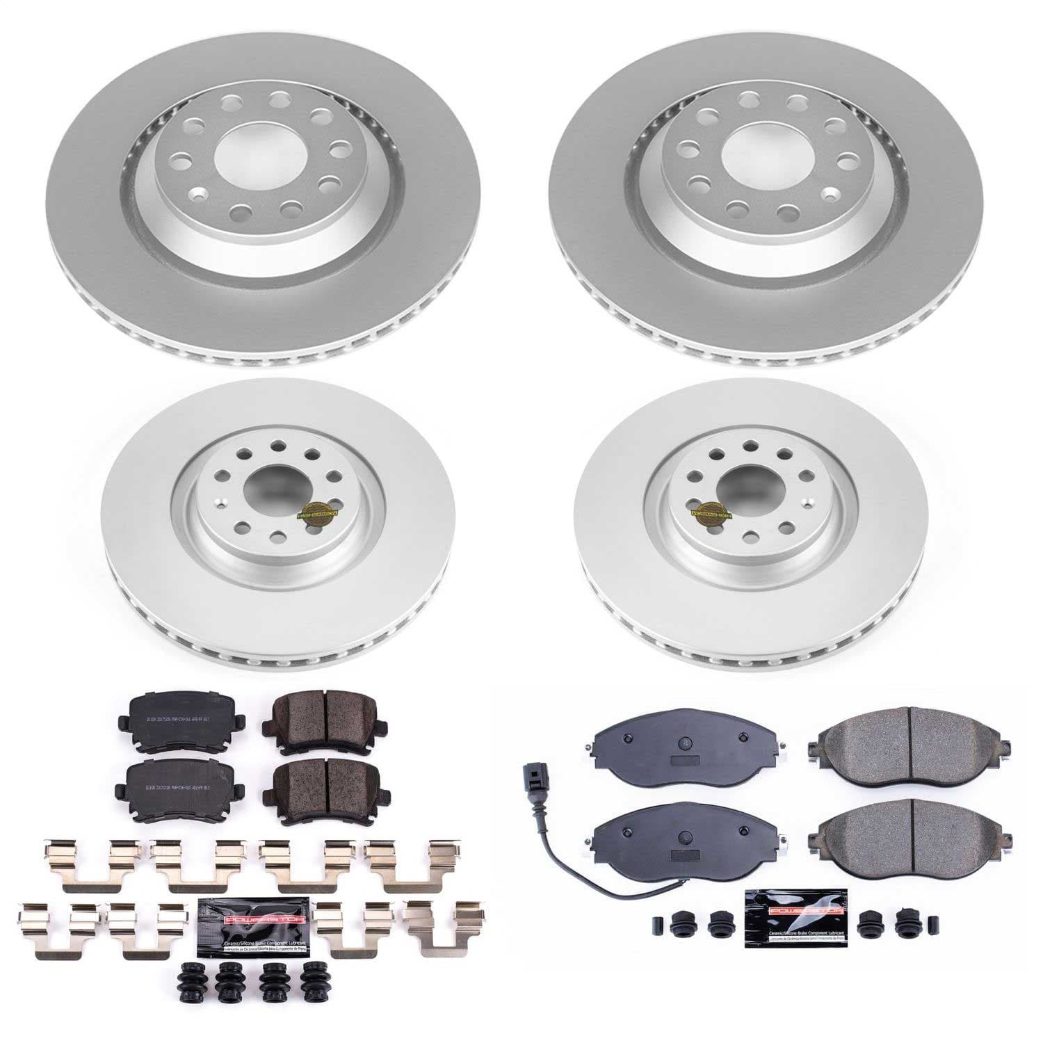 Power Stop - CRK7254 - Front and Rear - Disc Brake Pad and Rotor Kit image 1