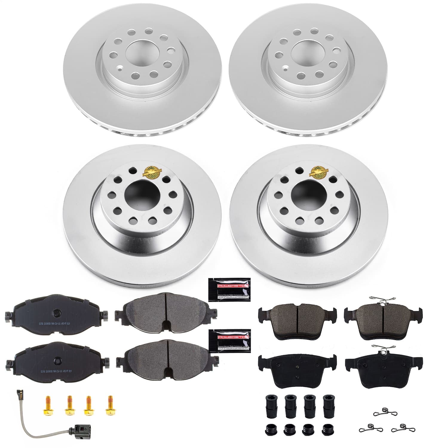 Power Stop - CRK7278 - Front and Rear - Disc Brake Pad and Rotor Kit image 1