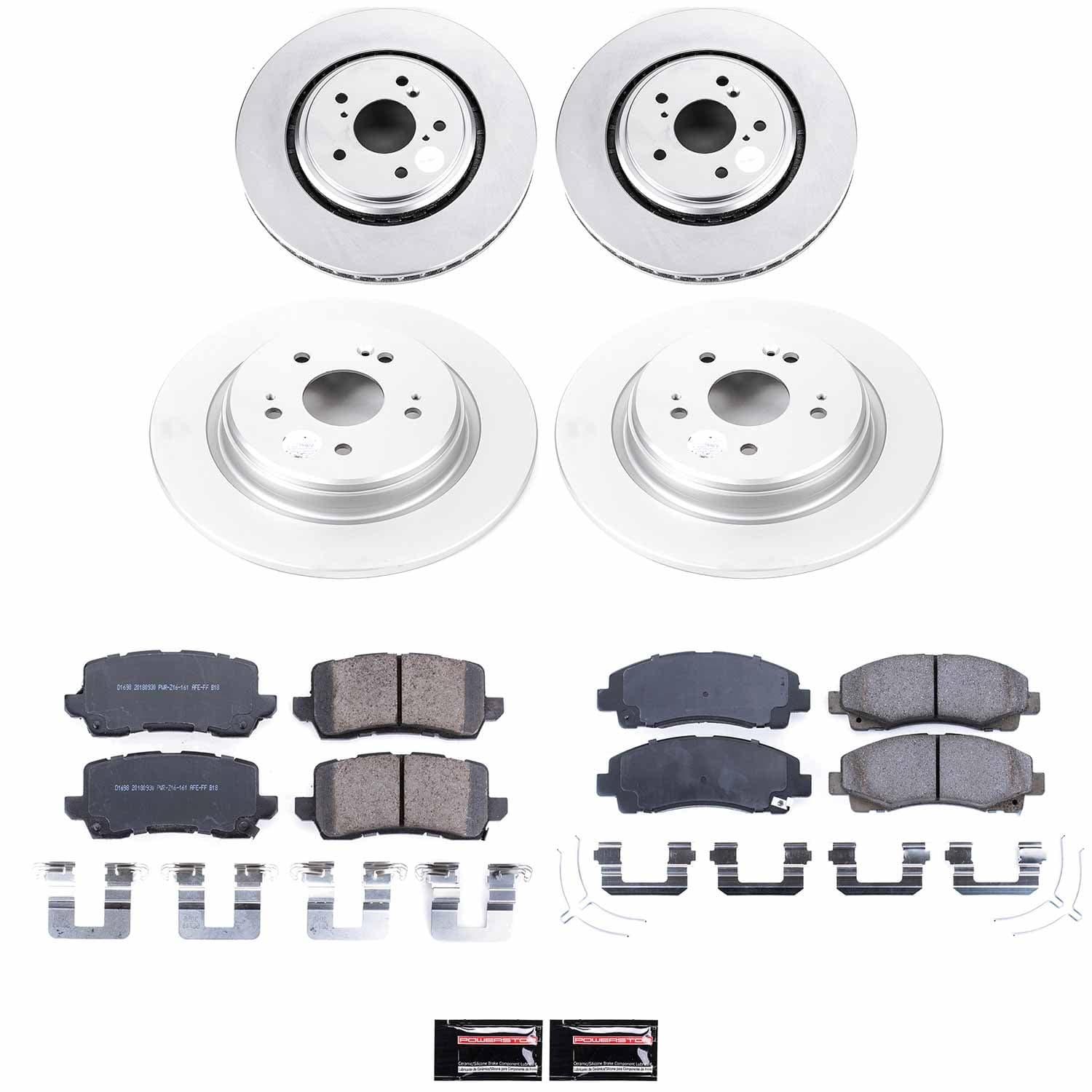 Power Stop - CRK7284 - Front and Rear - Disc Brake Pad and Rotor Kit image 1