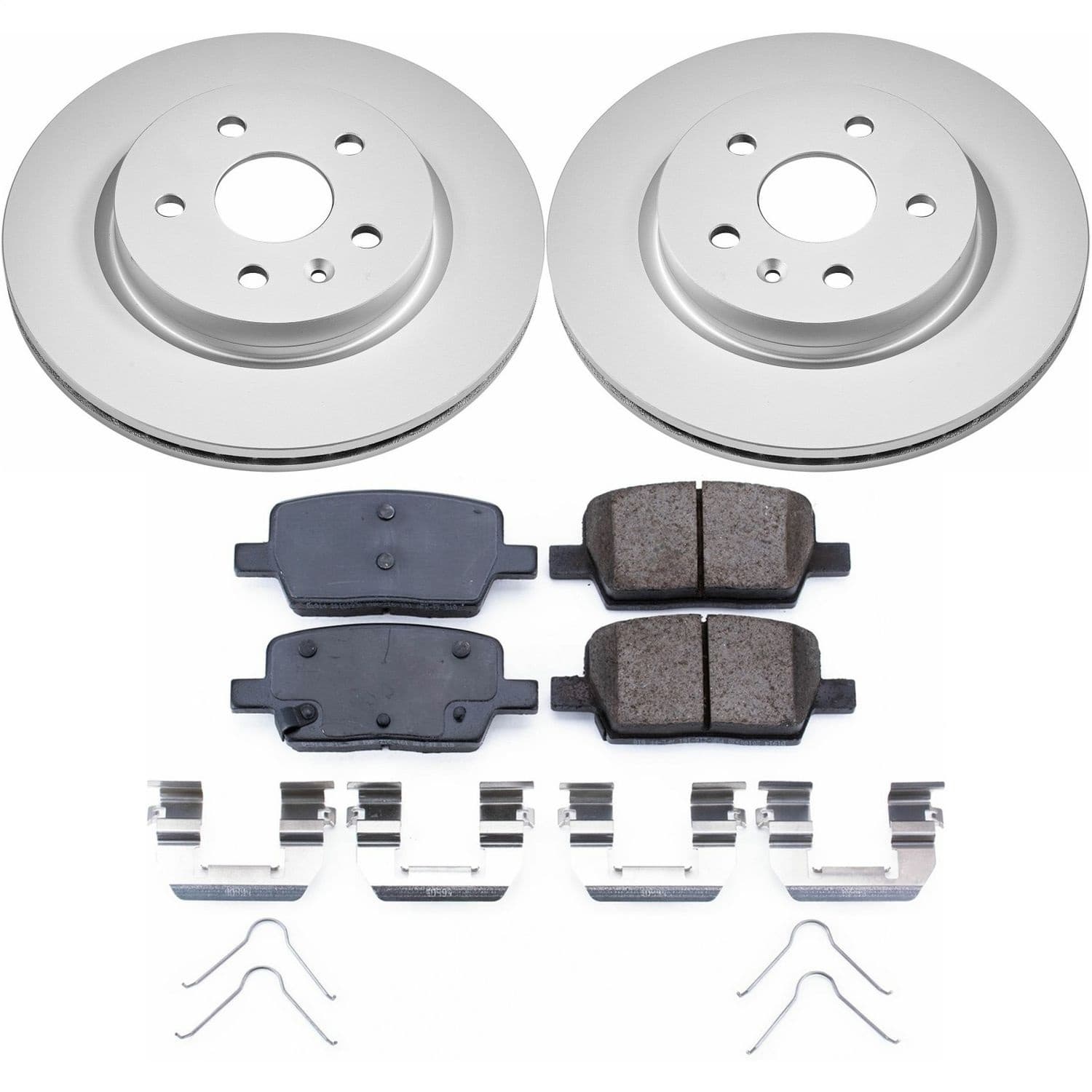 Power Stop - CRK7289 - Rear - Disc Brake Pad and Rotor Kit image 1