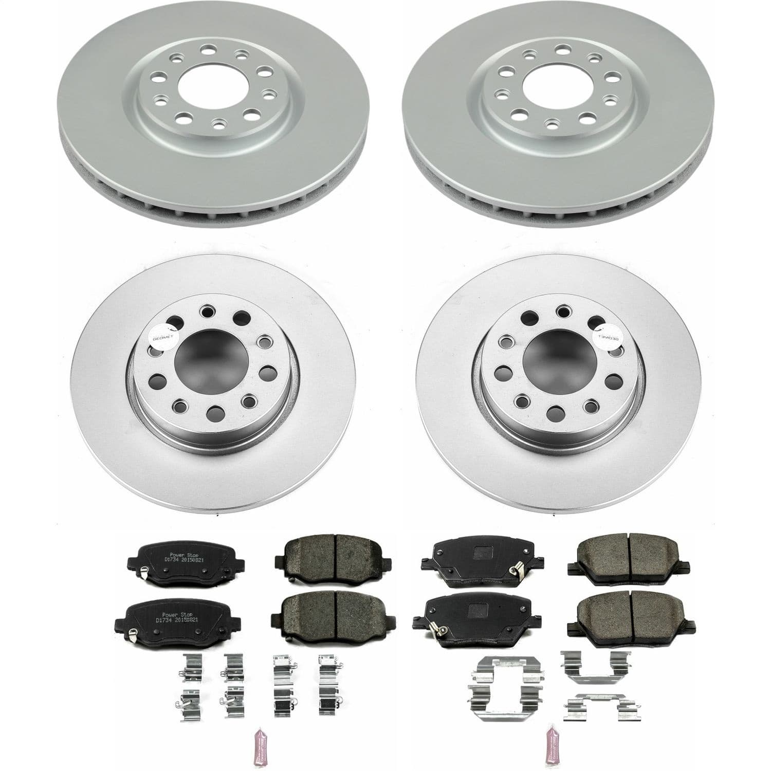 Power Stop - CRK7300 - Front and Rear - Disc Brake Pad and Rotor Kit image 1