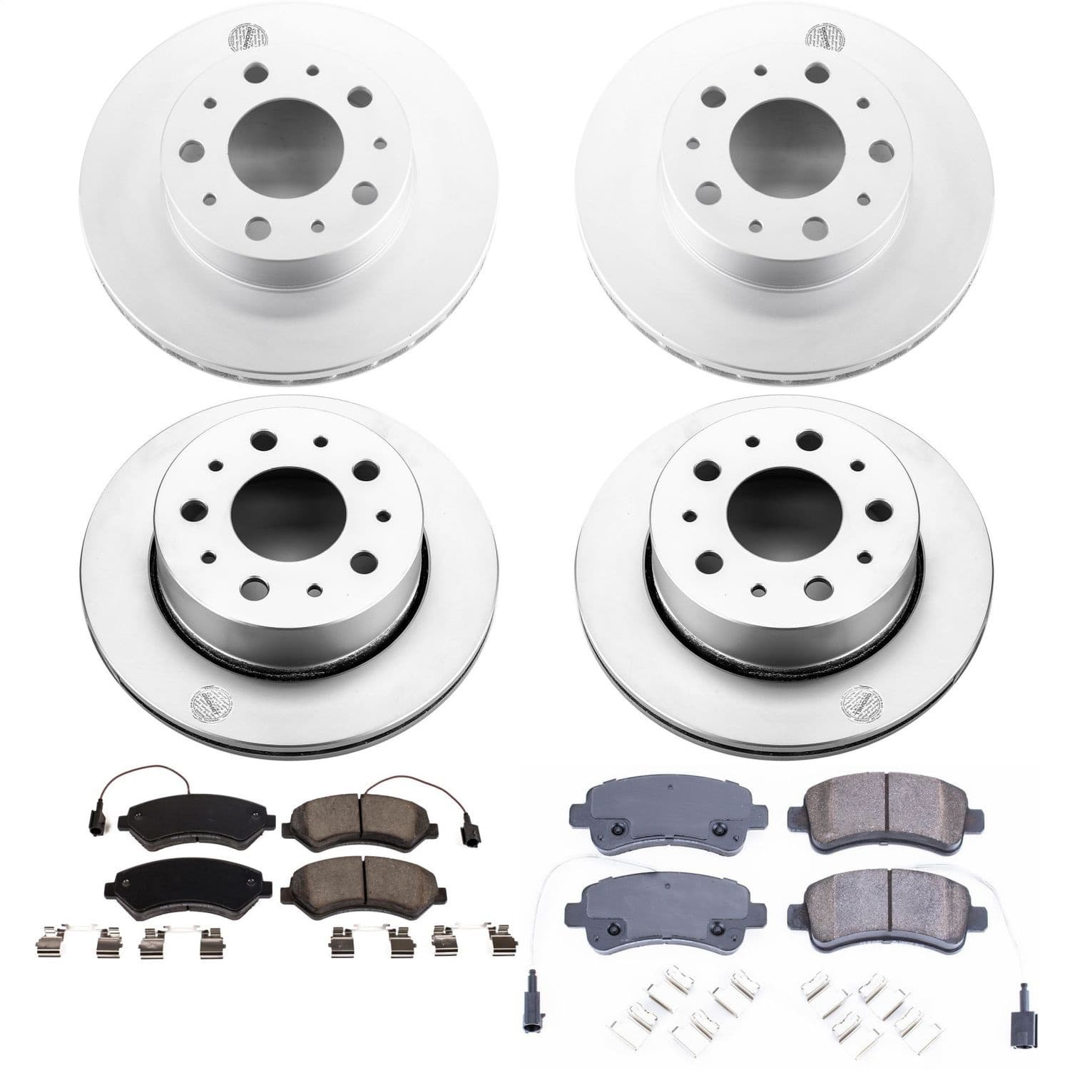 Power Stop - CRK7304 - Front and Rear - Disc Brake Pad and Rotor Kit image 1