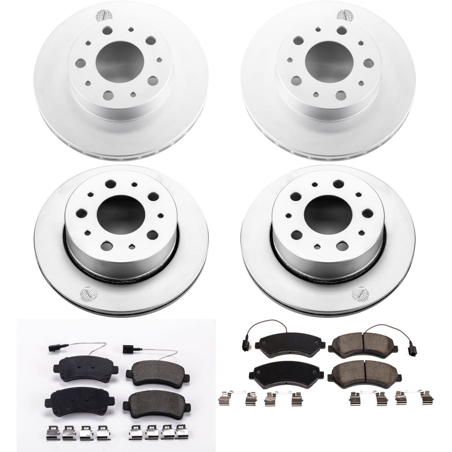Power Stop - CRK7305 - Front and Rear - Disc Brake Pad and Rotor Kit image 1