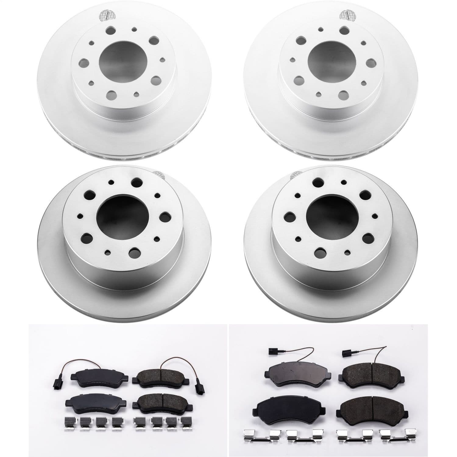 Power Stop - CRK7308 - Front and Rear - Disc Brake Pad and Rotor Kit image 1