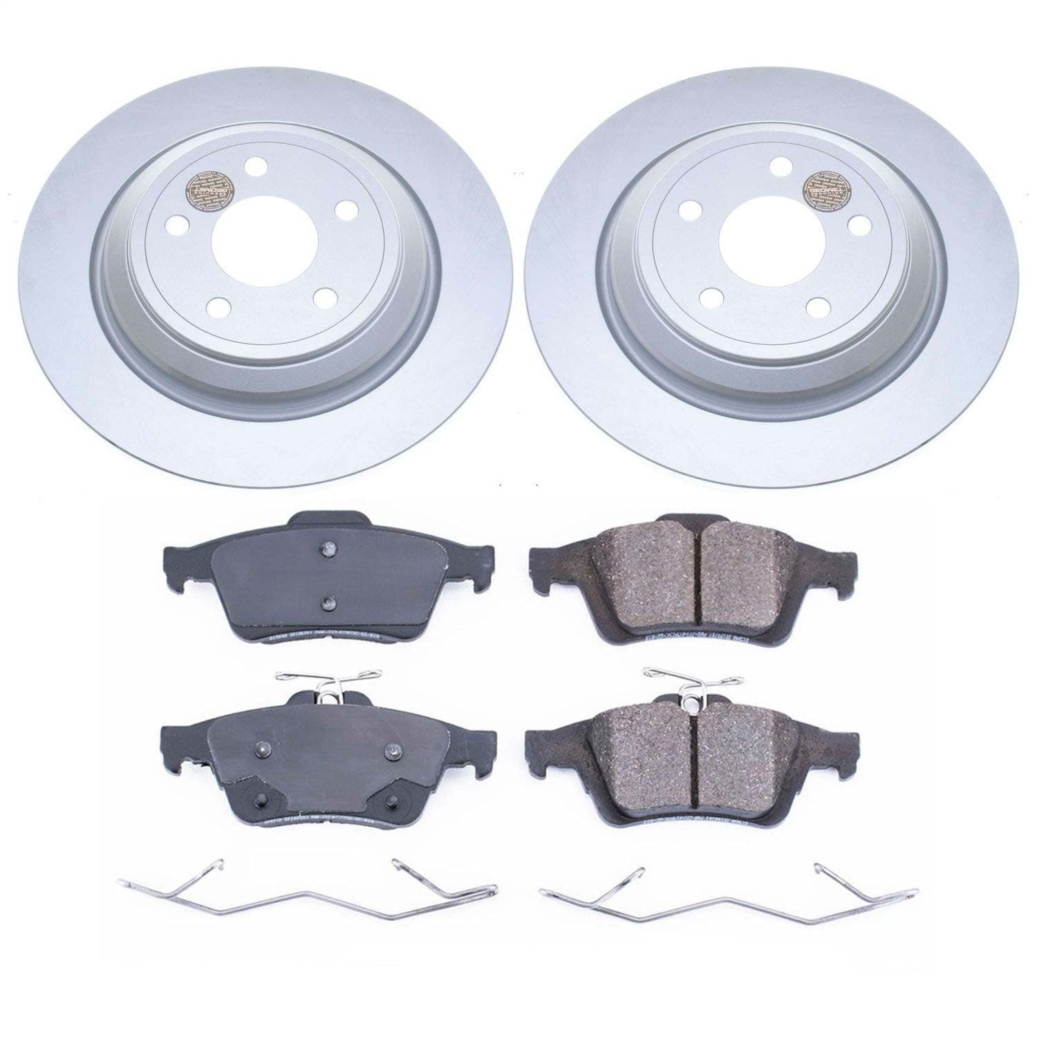 Power Stop - CRK7320 - Rear - Disc Brake Pad and Rotor Kit image 1