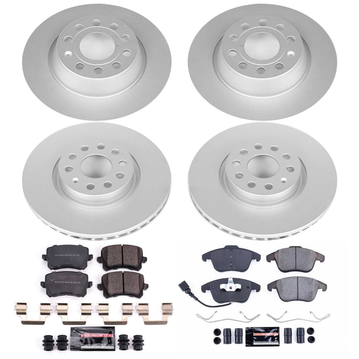 Power Stop - CRK7339 - Front and Rear - Disc Brake Pad and Rotor Kit image 1