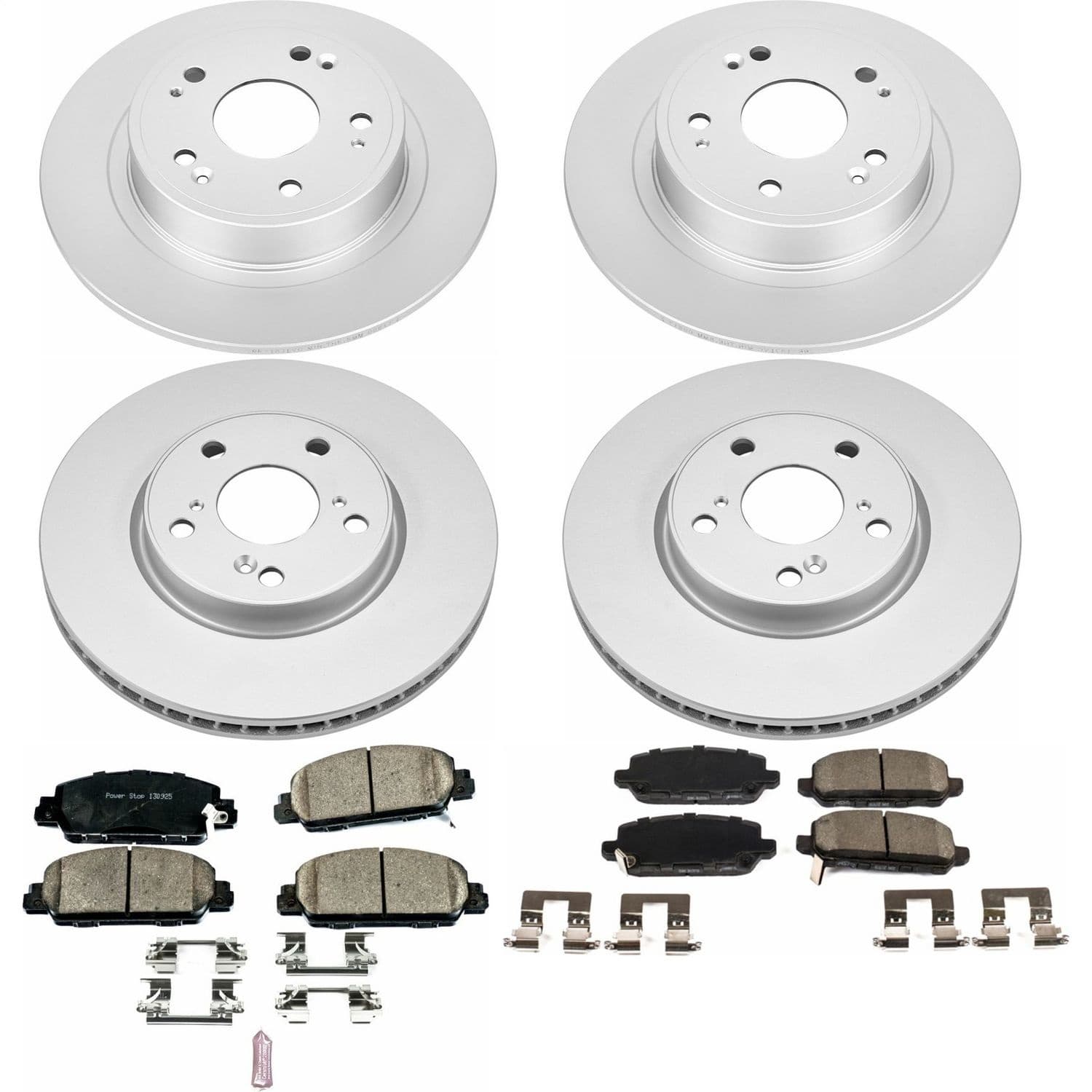Power Stop - CRK7349 - Front and Rear - Disc Brake Pad and Rotor Kit image 1