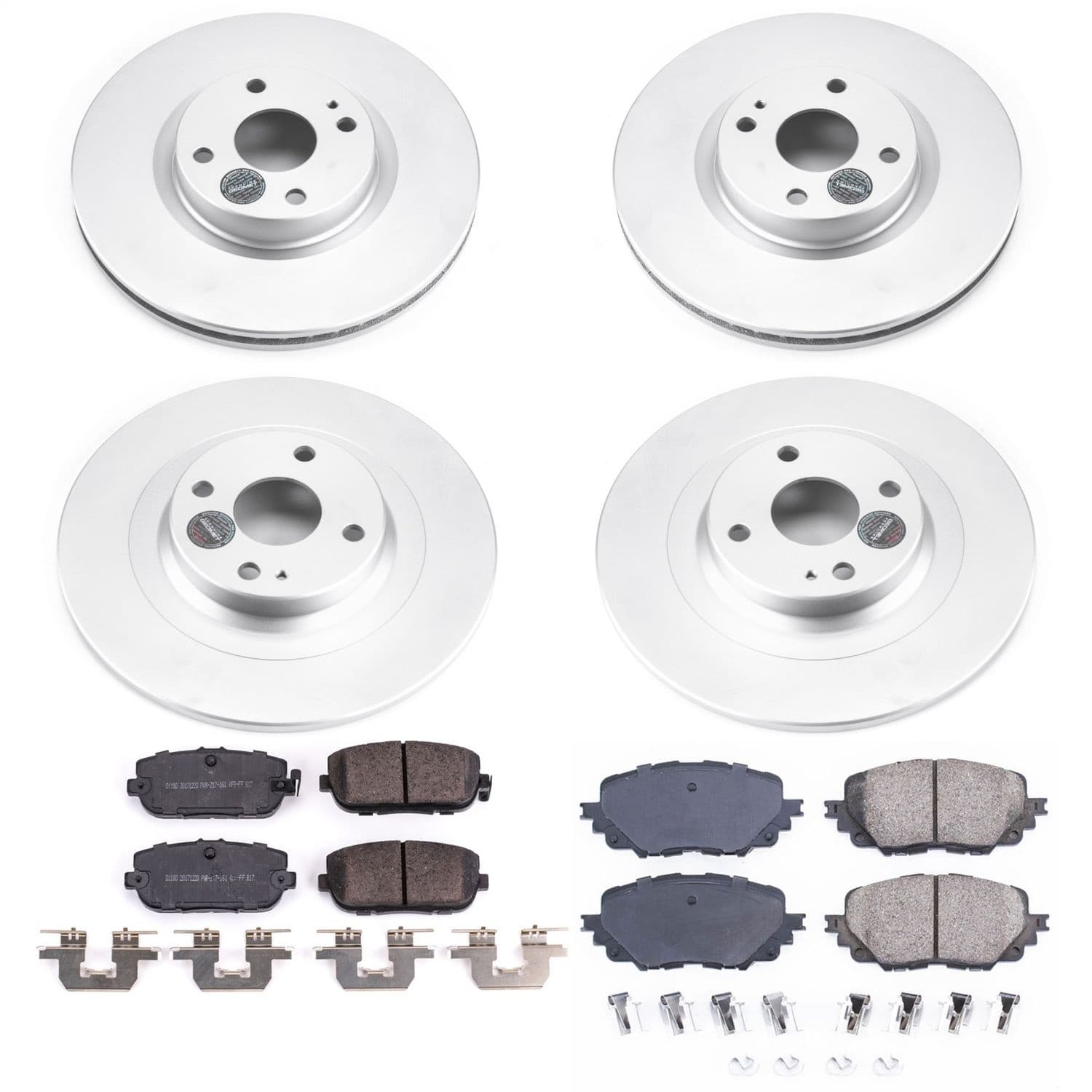 Power Stop - CRK7359 - Front and Rear - Disc Brake Pad and Rotor Kit image 1