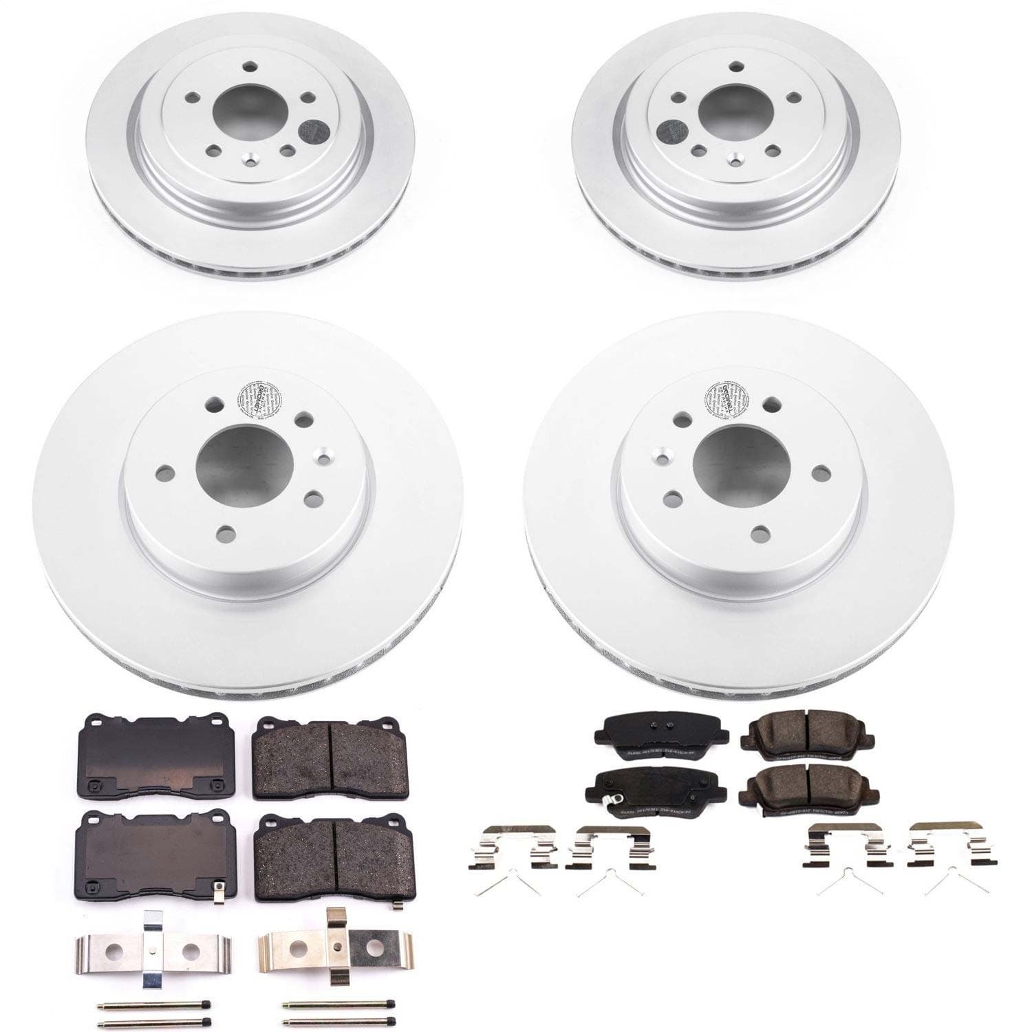 Power Stop - CRK7403 - Front and Rear - Disc Brake Pad and Rotor Kit image 1