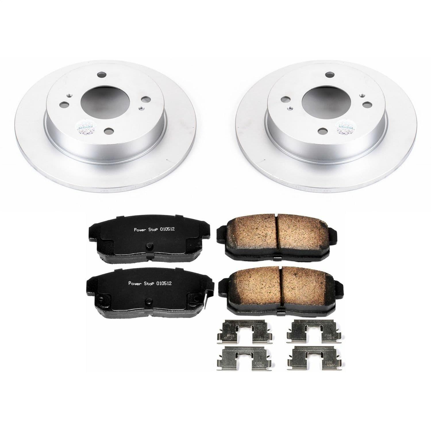 Power Stop - CRK741 - Rear - Disc Brake Pad and Rotor Kit image 1