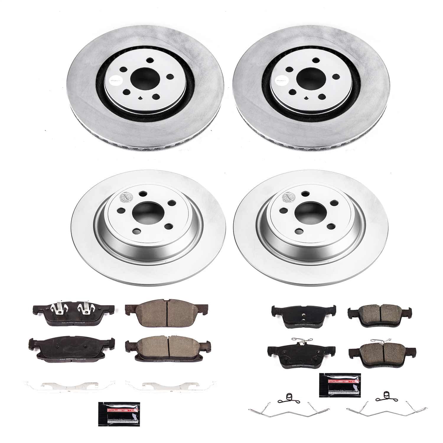 Power Stop - CRK7416 - Front and Rear - Disc Brake Pad and Rotor Kit image 1