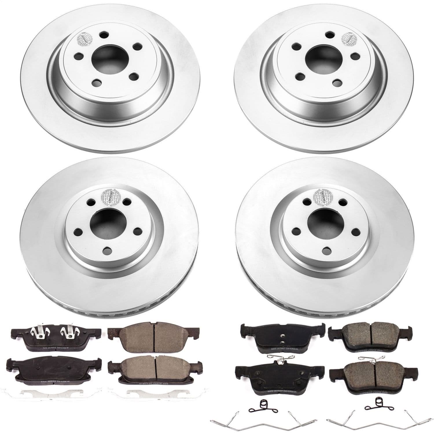 Power Stop - CRK7419 - Front and Rear - Disc Brake Pad and Rotor Kit image 1
