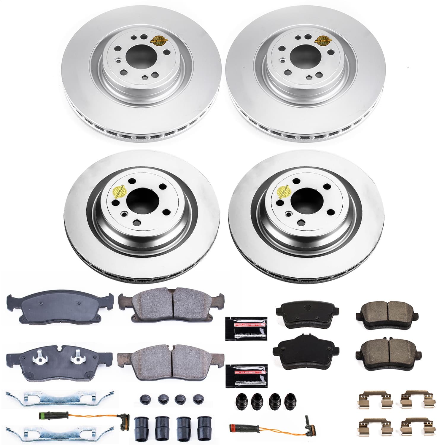 Power Stop - CRK7437 - Front and Rear - Disc Brake Pad and Rotor Kit image 1
