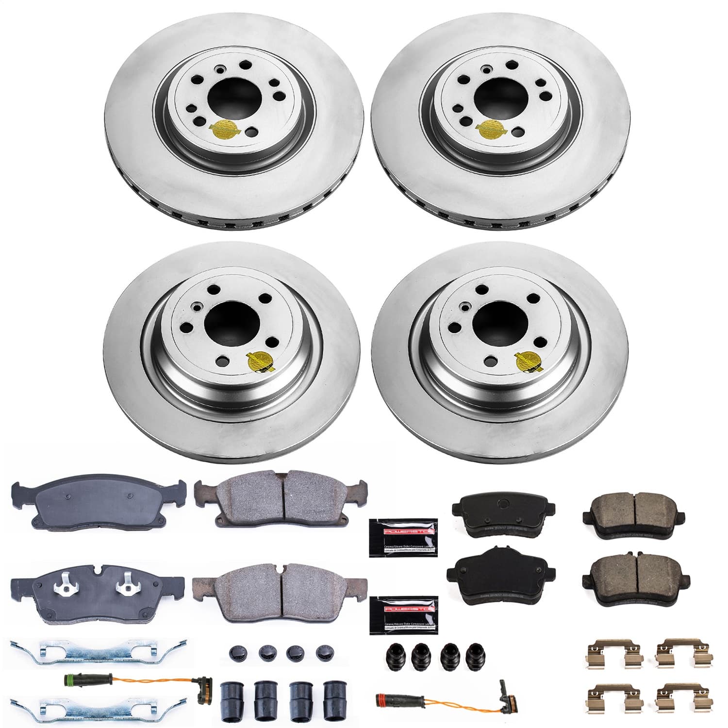 Power Stop - CRK7441 - Front and Rear - Disc Brake Pad and Rotor Kit image 1