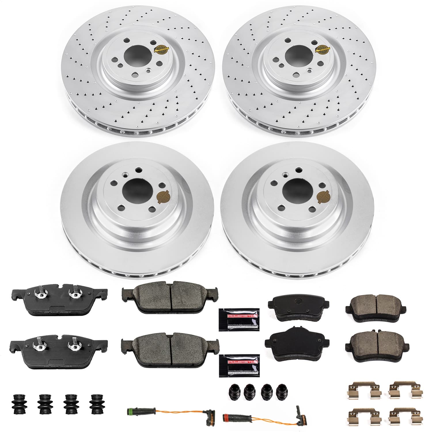 Power Stop - CRK7443 - Front and Rear - Disc Brake Pad and Rotor Kit image 1