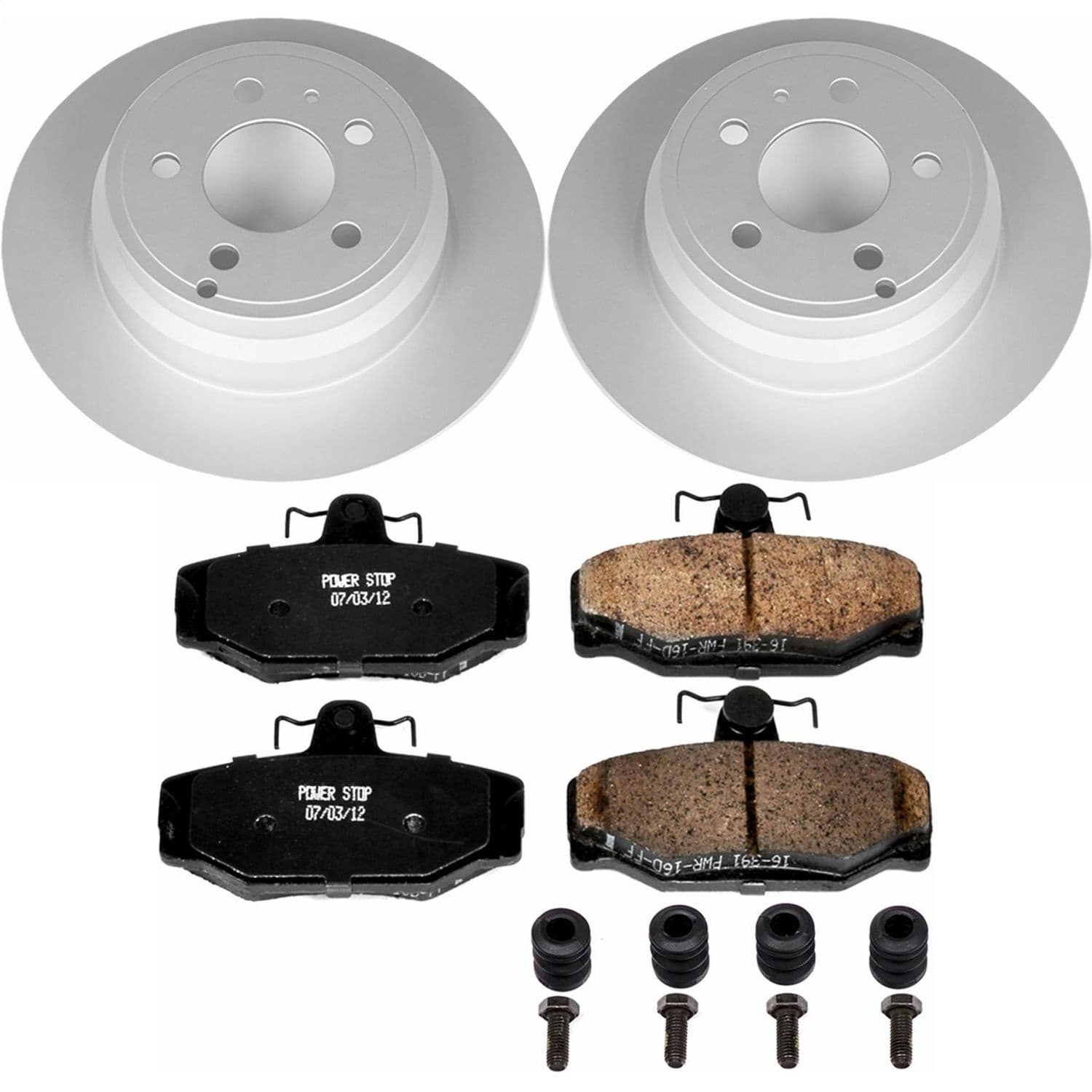 Power Stop - CRK7499 - Rear - Disc Brake Pad and Rotor Kit image 1
