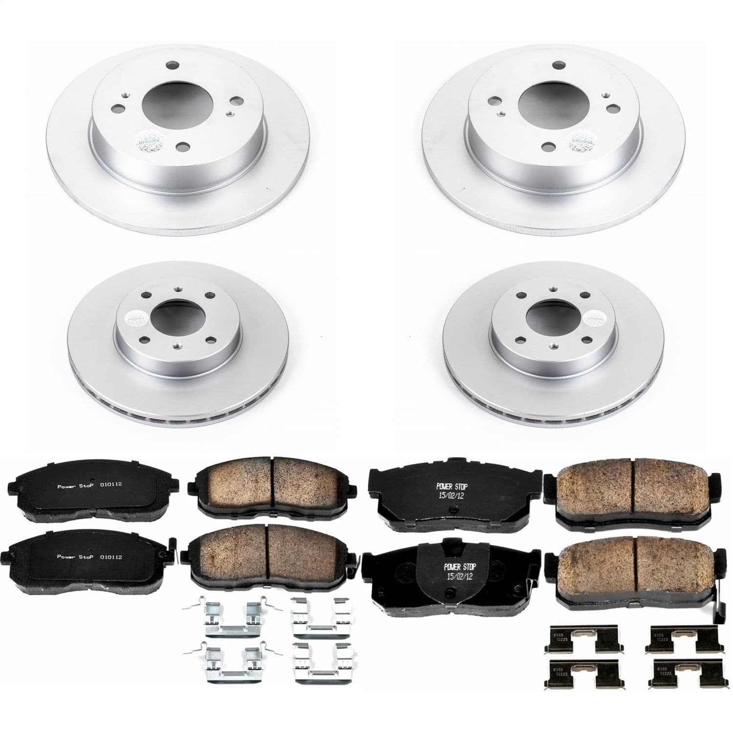 Power Stop - CRK750 - Front and Rear - Disc Brake Pad and Rotor Kit image 1