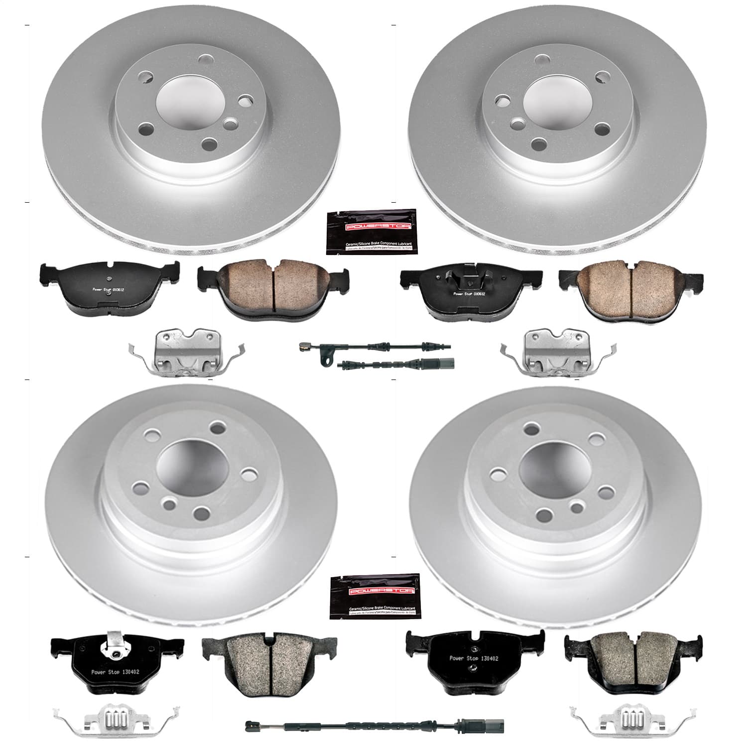 Power Stop - CRK7500 - Front and Rear - Disc Brake Pad and Rotor Kit image 1