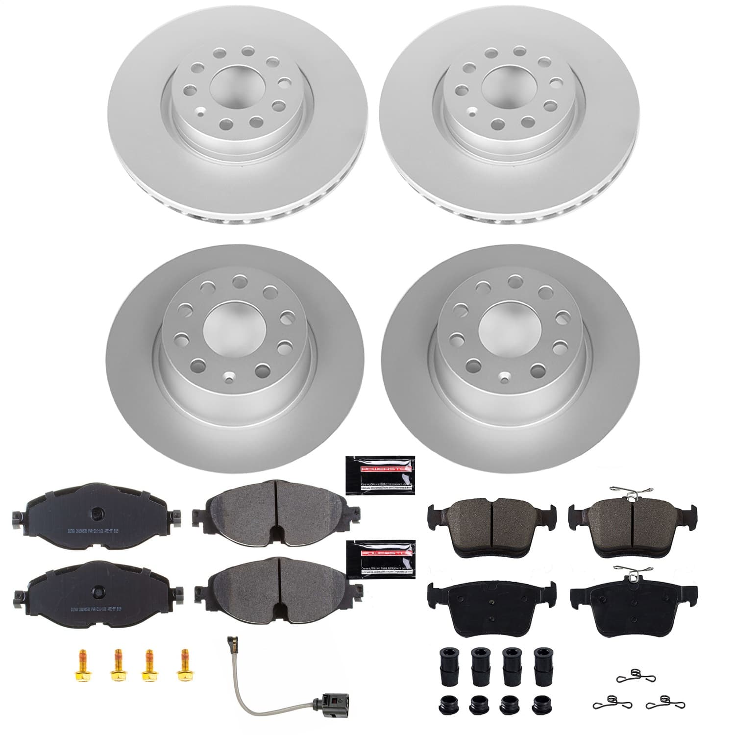 Power Stop - CRK7502 - Front and Rear - Disc Brake Pad and Rotor Kit image 1