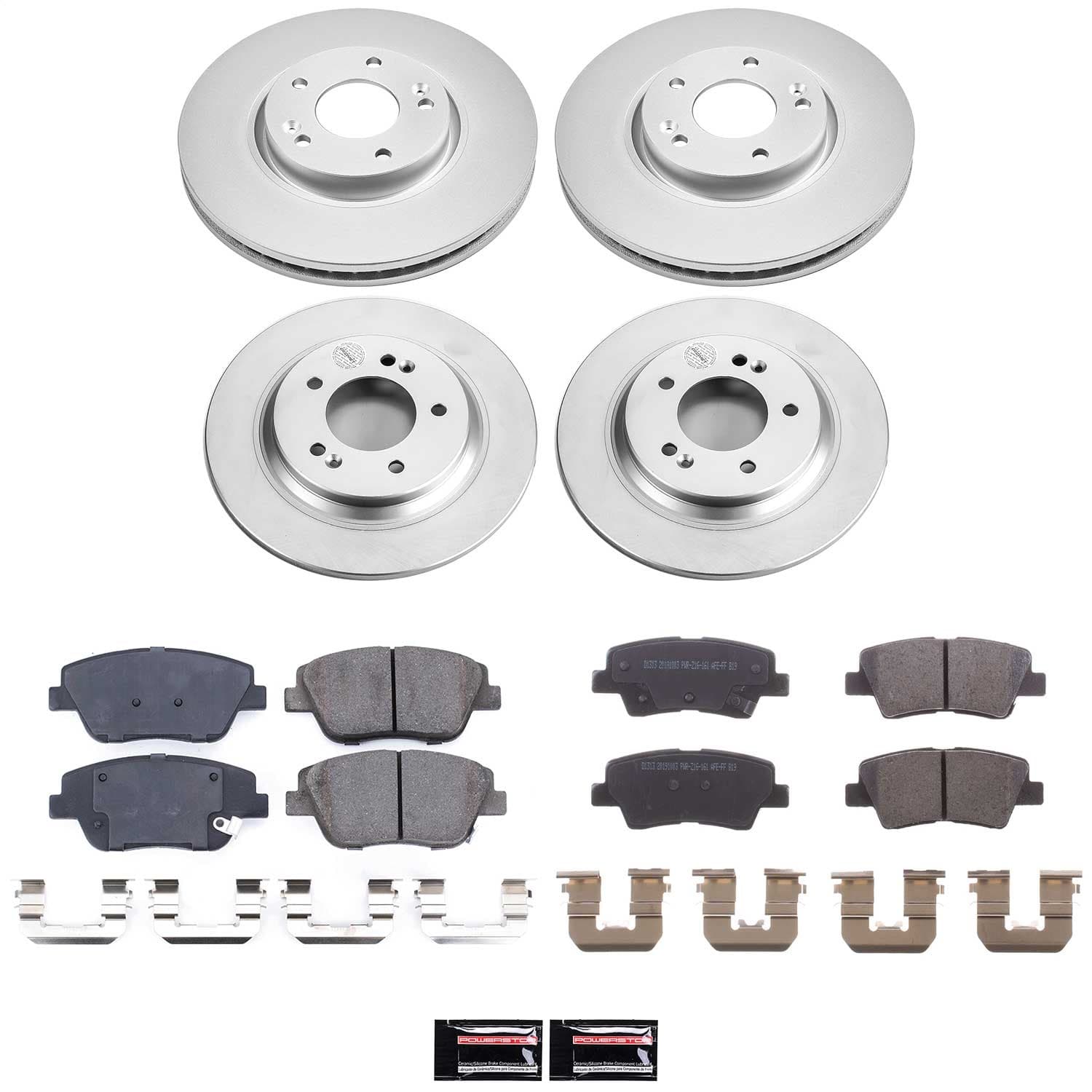 Power Stop - CRK7504 - Front and Rear - Disc Brake Pad and Rotor Kit image 1