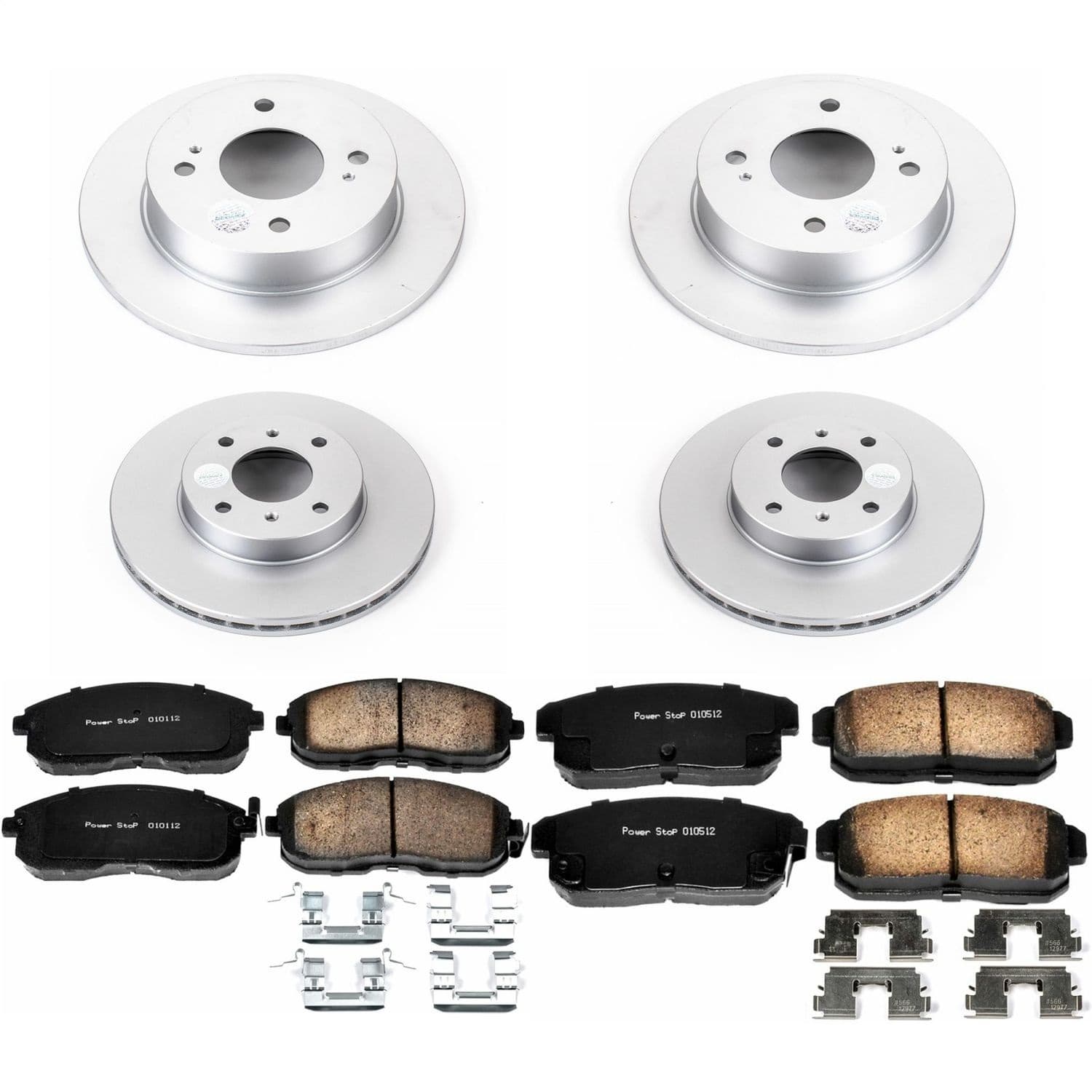 Power Stop - CRK751 - Front and Rear - Disc Brake Pad and Rotor Kit image 1