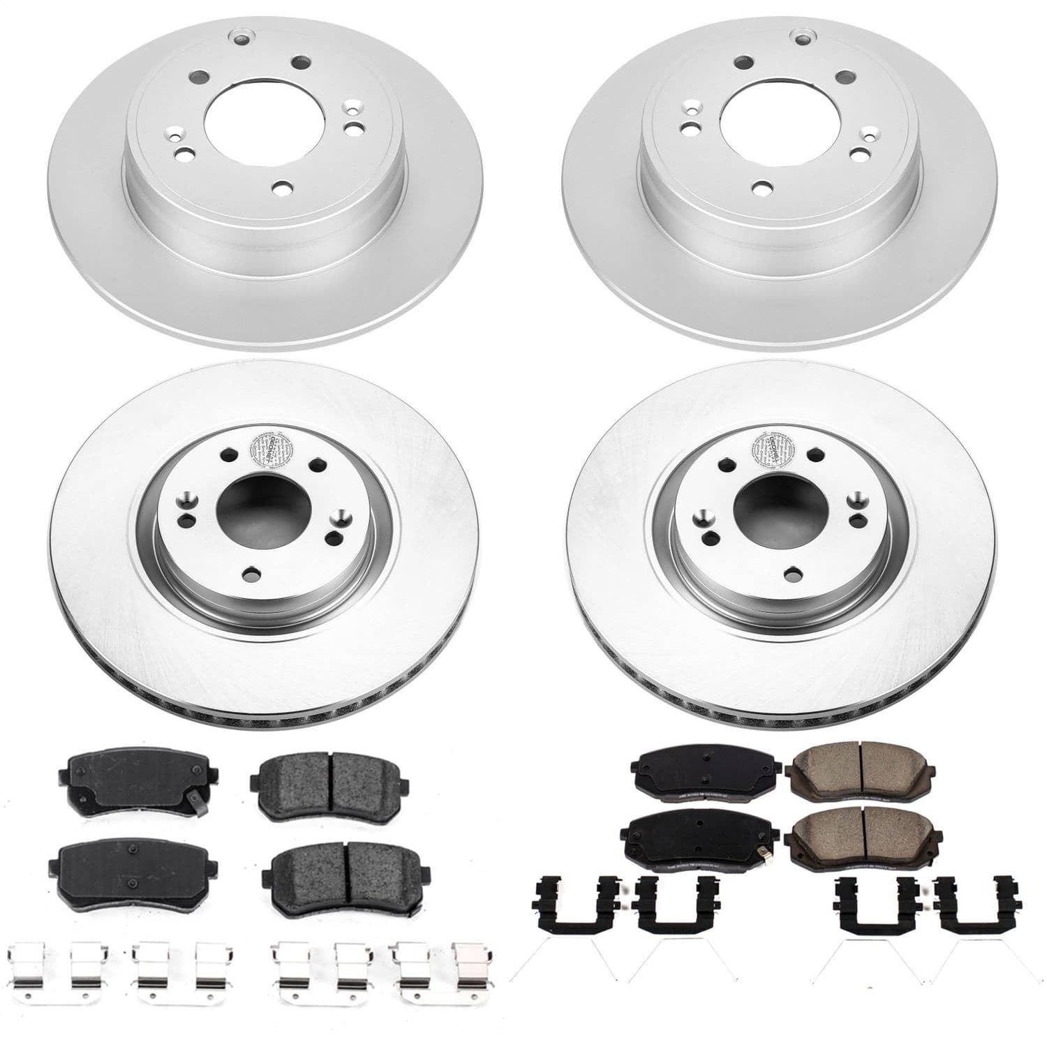 Power Stop - CRK7510 - Front and Rear - Disc Brake Pad and Rotor Kit image 1