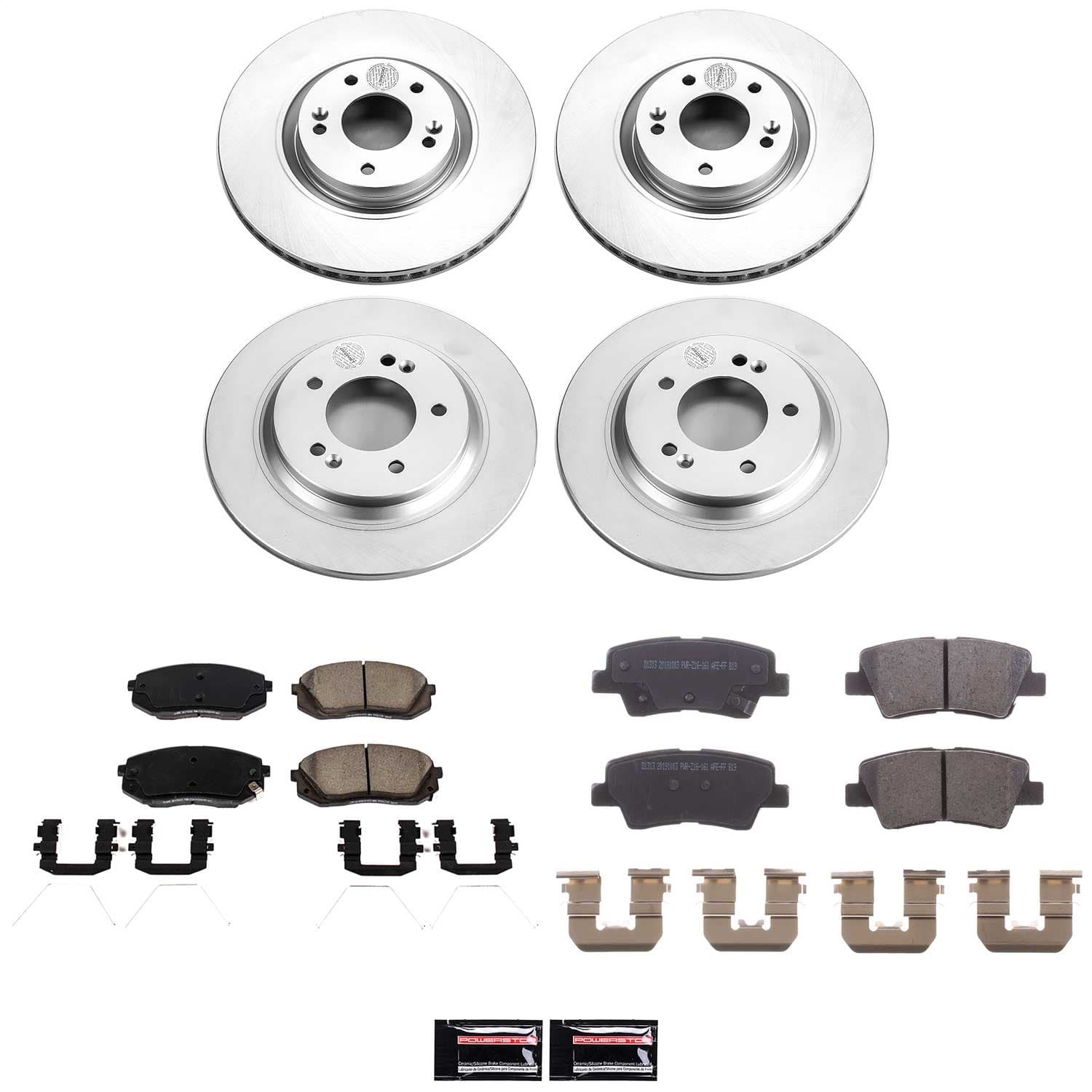 Power Stop - CRK7511 - Front and Rear - Disc Brake Pad and Rotor Kit image 1