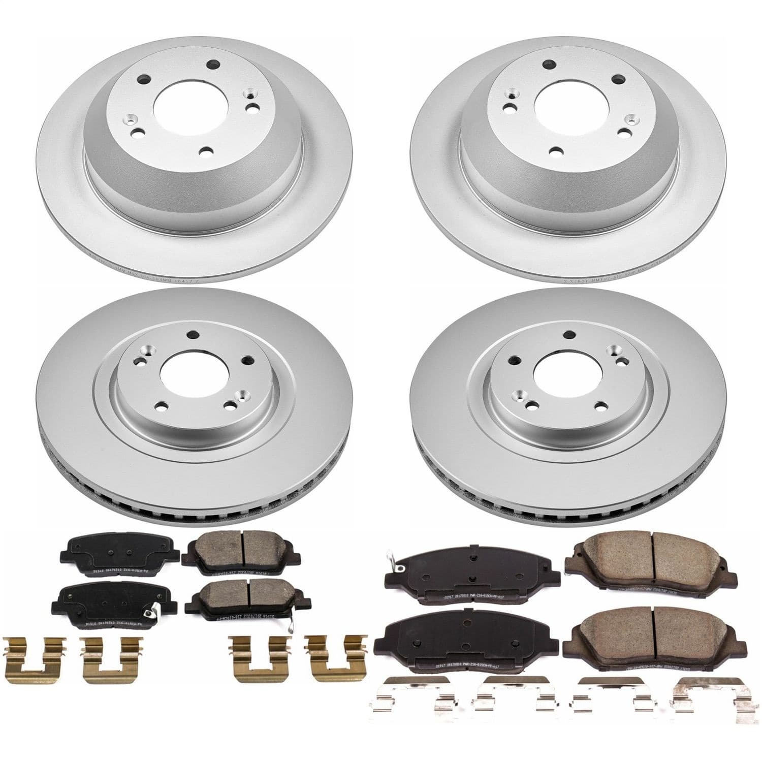 Power Stop - CRK7514 - Front and Rear - Disc Brake Pad and Rotor Kit image 1