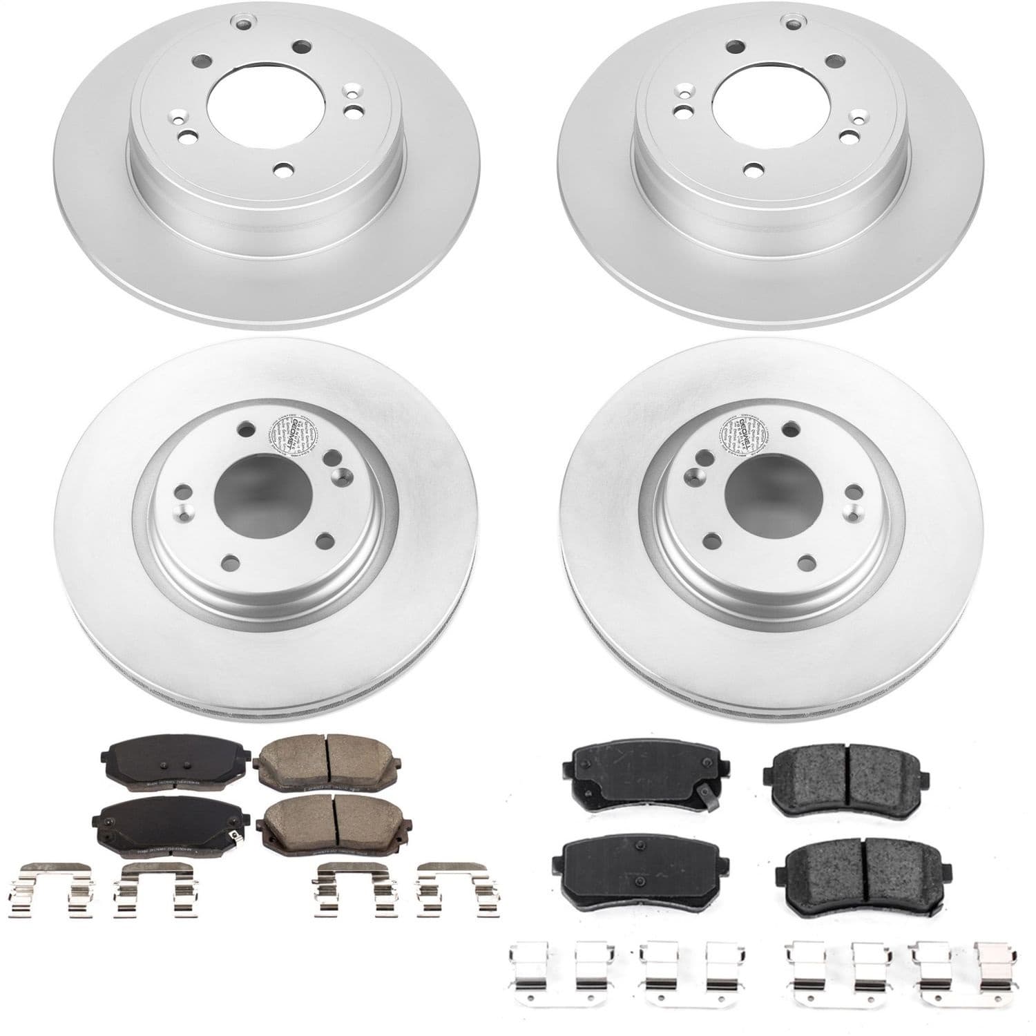 Power Stop - CRK7522 - Front and Rear - Disc Brake Pad and Rotor Kit image 1