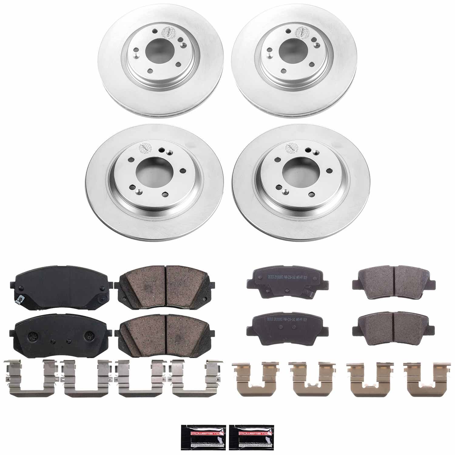 Power Stop - CRK7523 - Front and Rear - Disc Brake Pad and Rotor Kit image 1