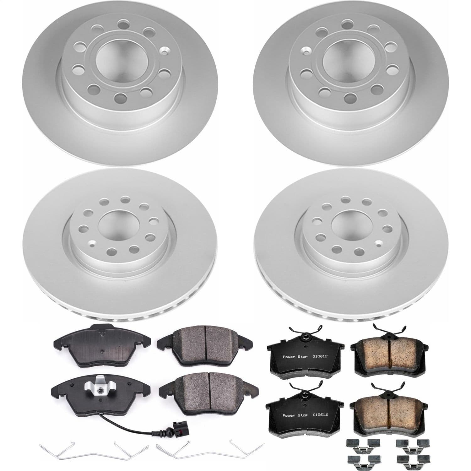 Power Stop - CRK7530 - Front and Rear - Disc Brake Pad and Rotor Kit image 1