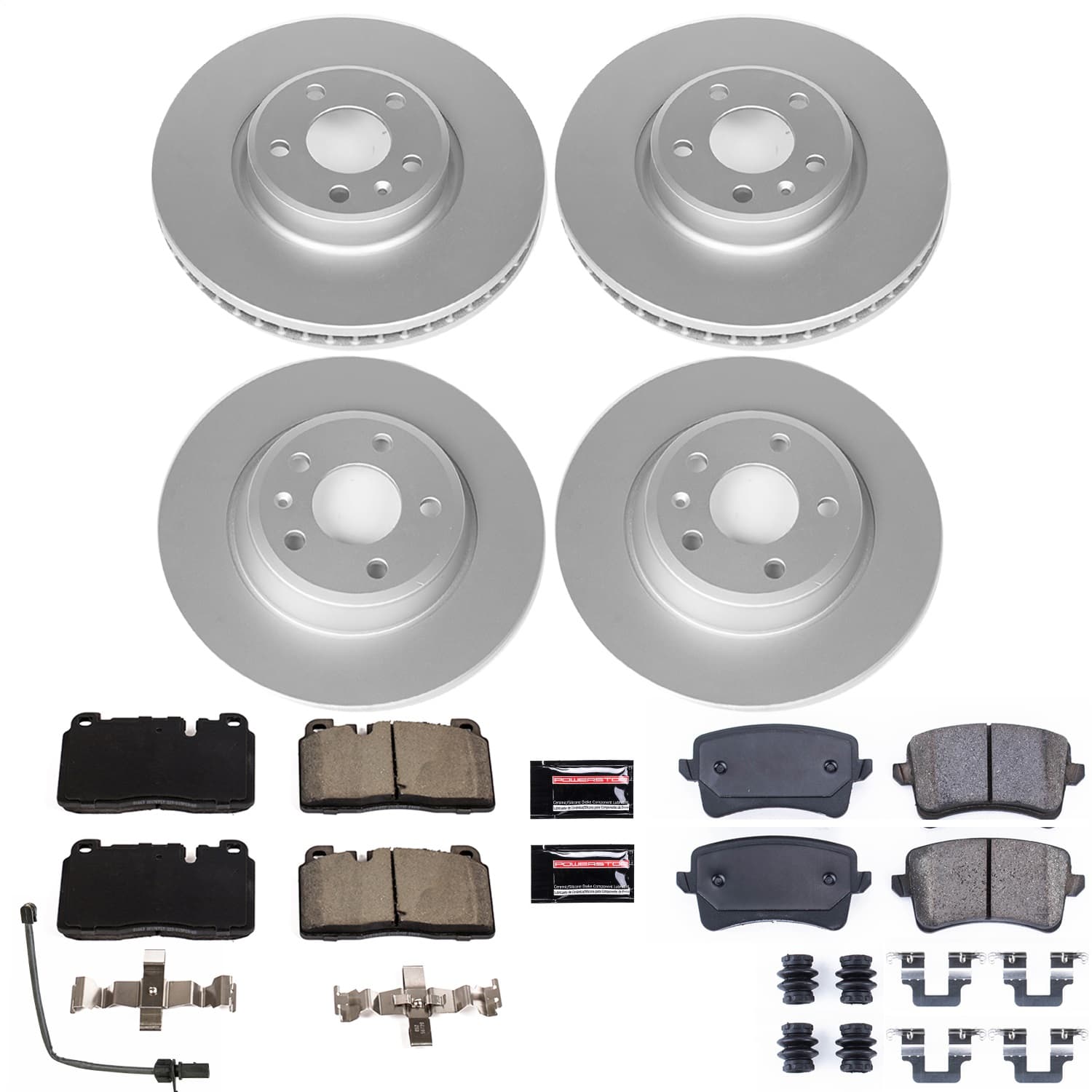 Power Stop - CRK7538 - Front and Rear - Disc Brake Pad and Rotor Kit image 1