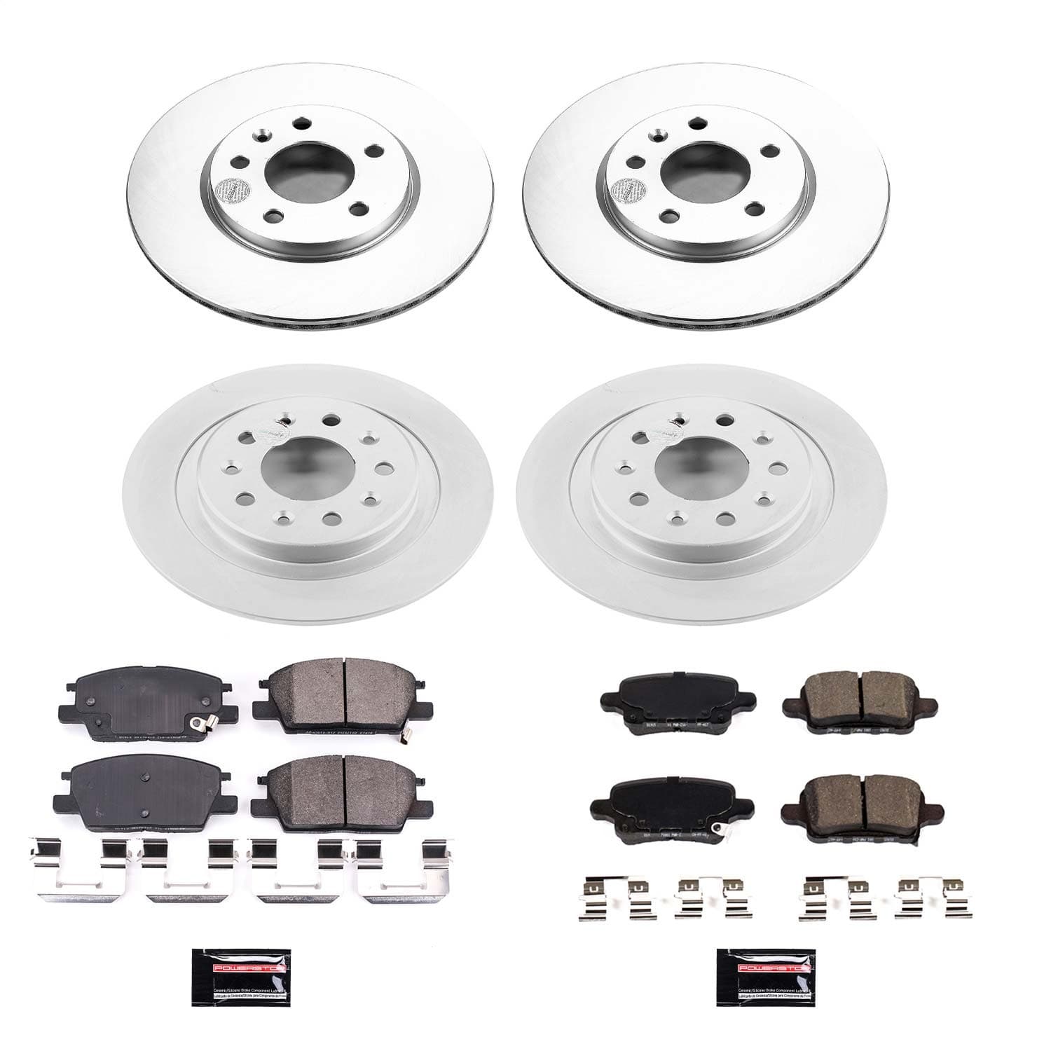 Power Stop - CRK7564 - Front and Rear - Disc Brake Pad and Rotor Kit image 1