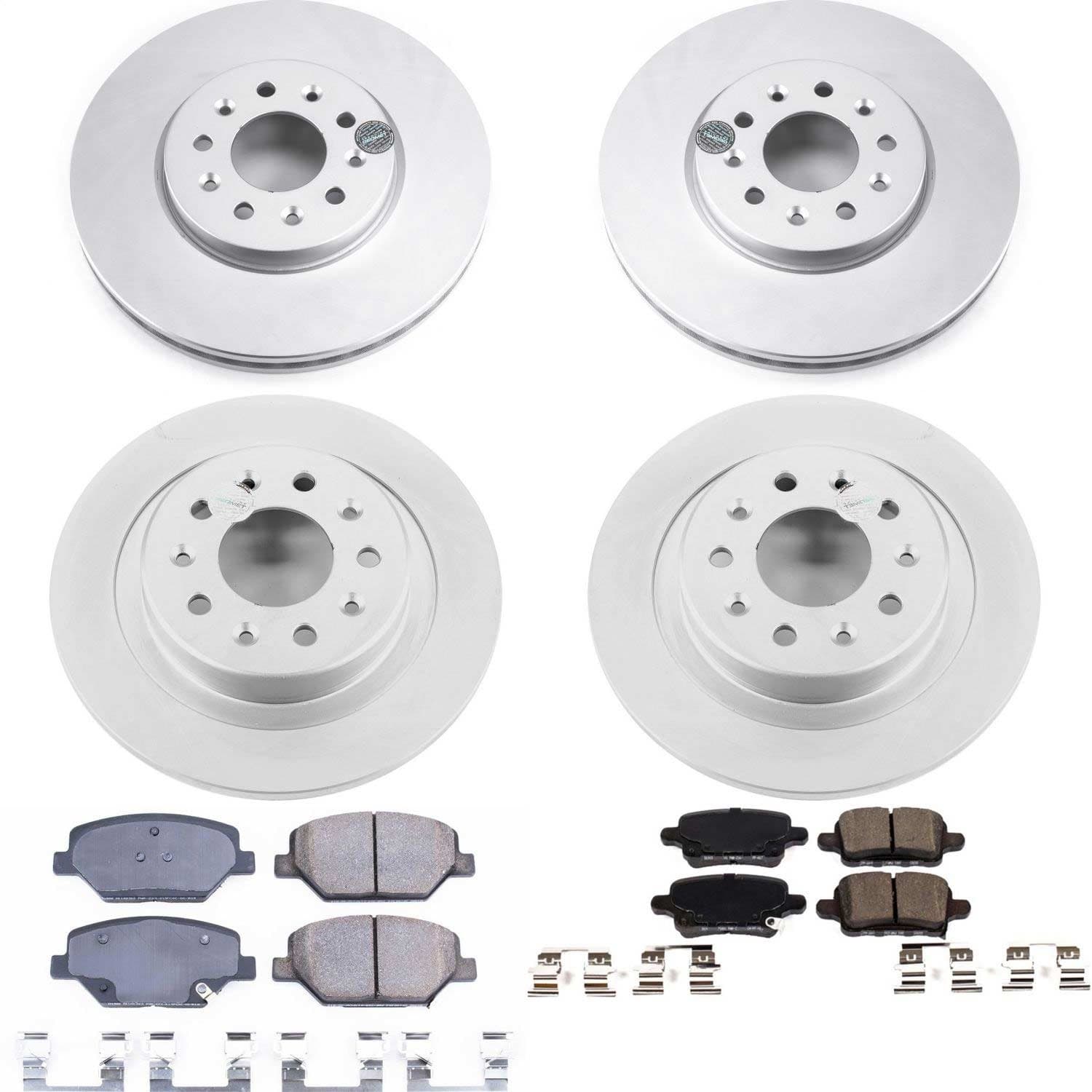 Power Stop - CRK7565 - Front and Rear - Disc Brake Pad and Rotor Kit image 1