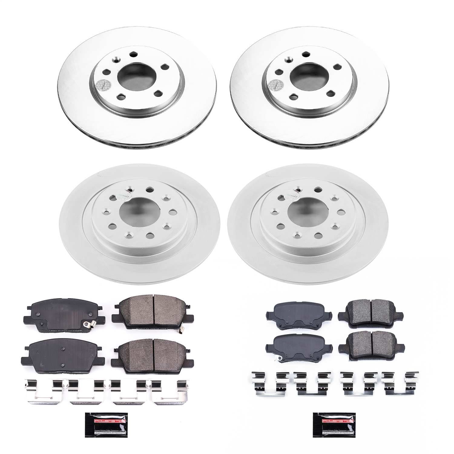 Power Stop - CRK7566 - Front and Rear - Disc Brake Pad and Rotor Kit image 1