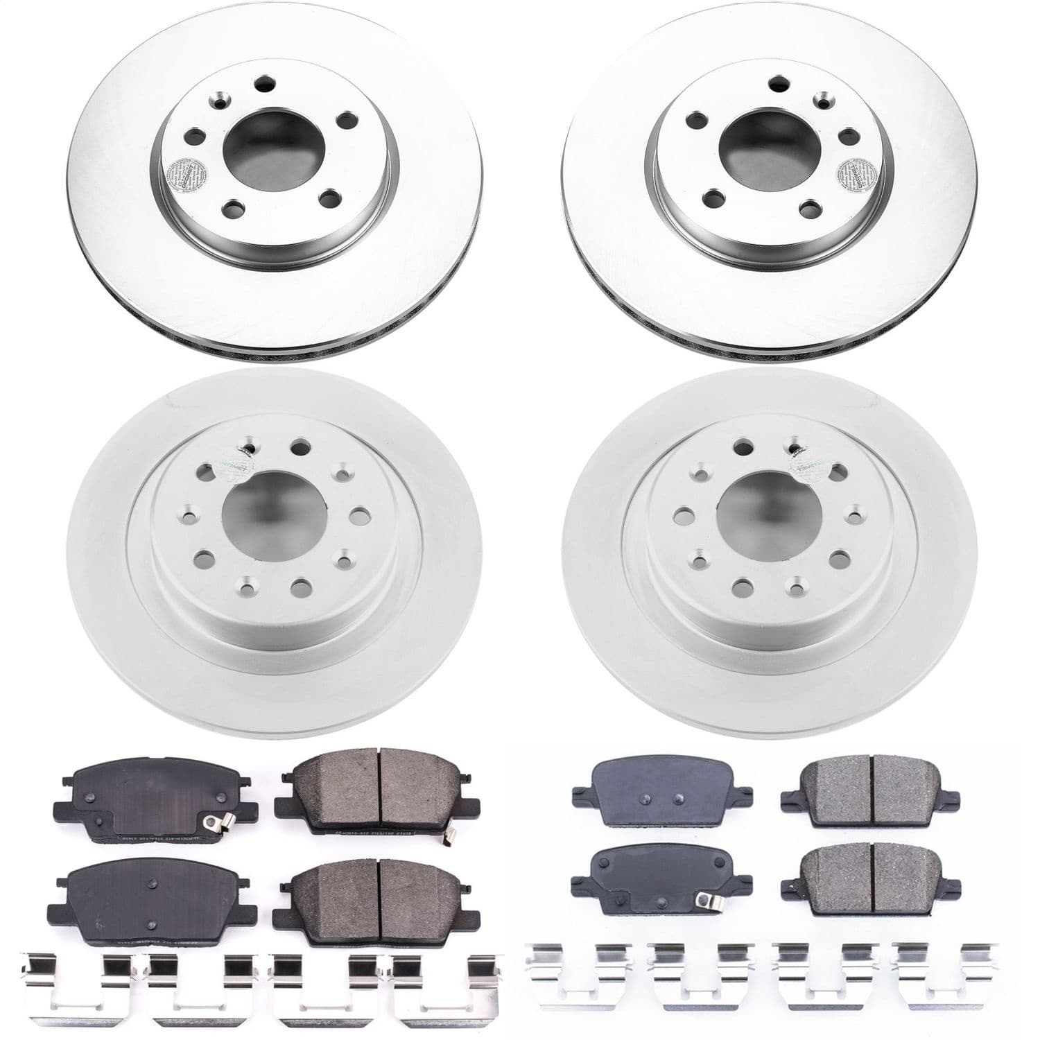 Power Stop - CRK7567 - Front and Rear - Disc Brake Pad and Rotor Kit image 1