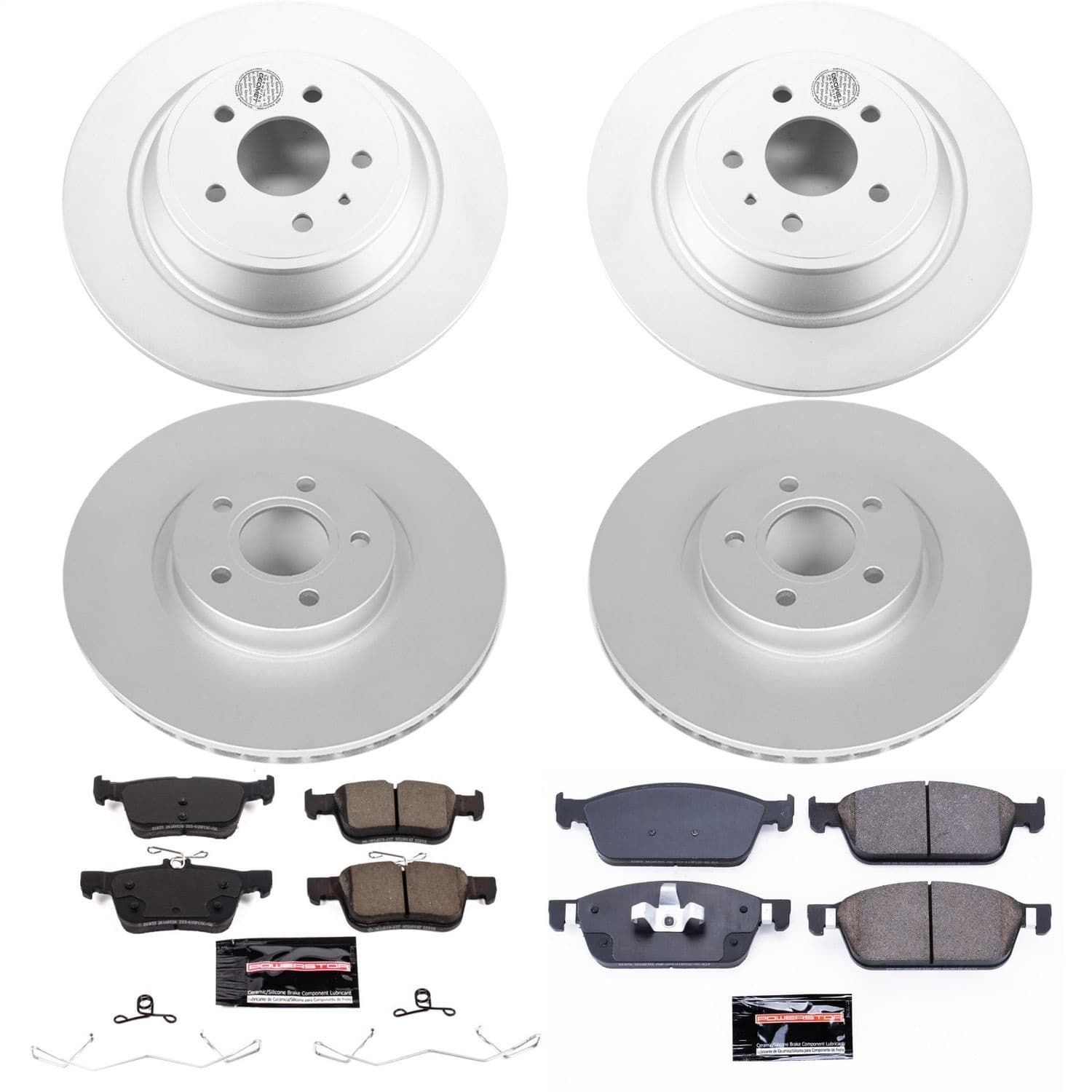 Power Stop - CRK7569 - Front and Rear - Disc Brake Pad and Rotor Kit image 1