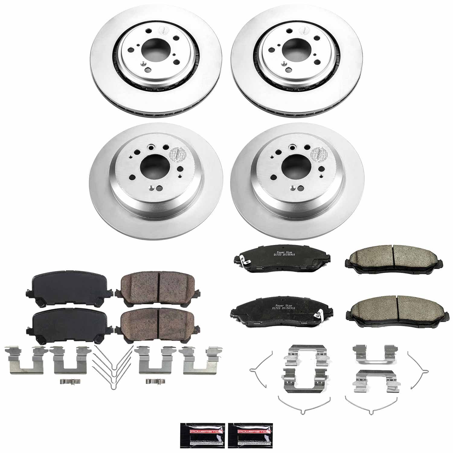 Power Stop - CRK7576 - Front and Rear - Disc Brake Pad and Rotor Kit image 1