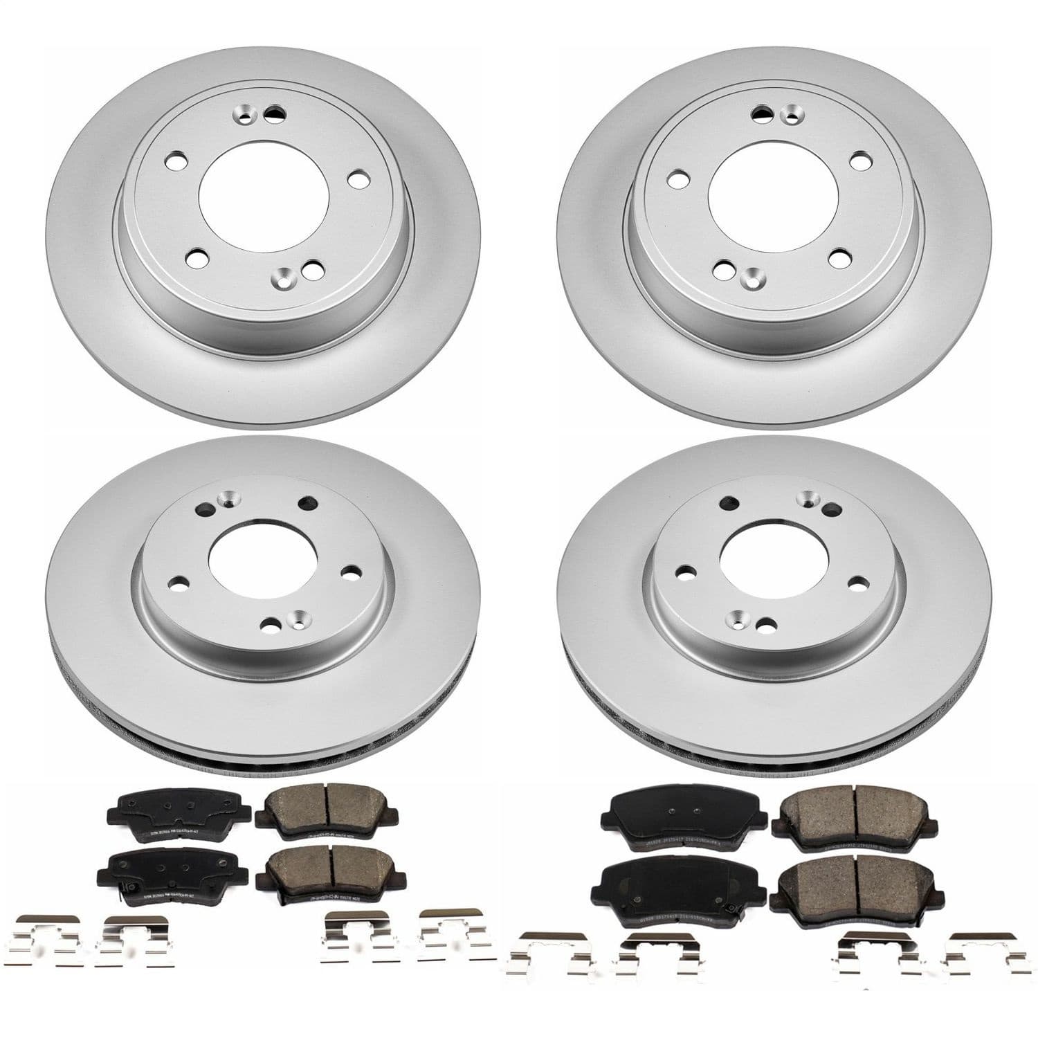 Power Stop - CRK7582 - Front and Rear - Disc Brake Pad and Rotor Kit image 1