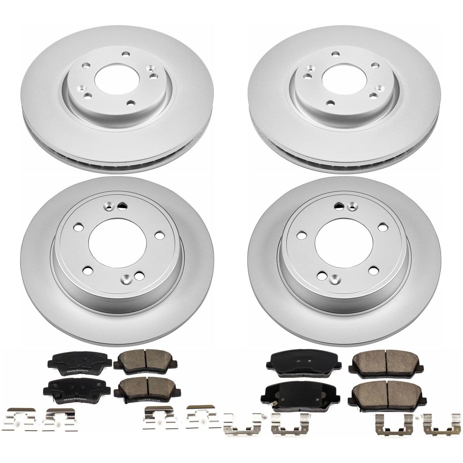 Power Stop - CRK7583 - Front and Rear - Disc Brake Pad and Rotor Kit image 1