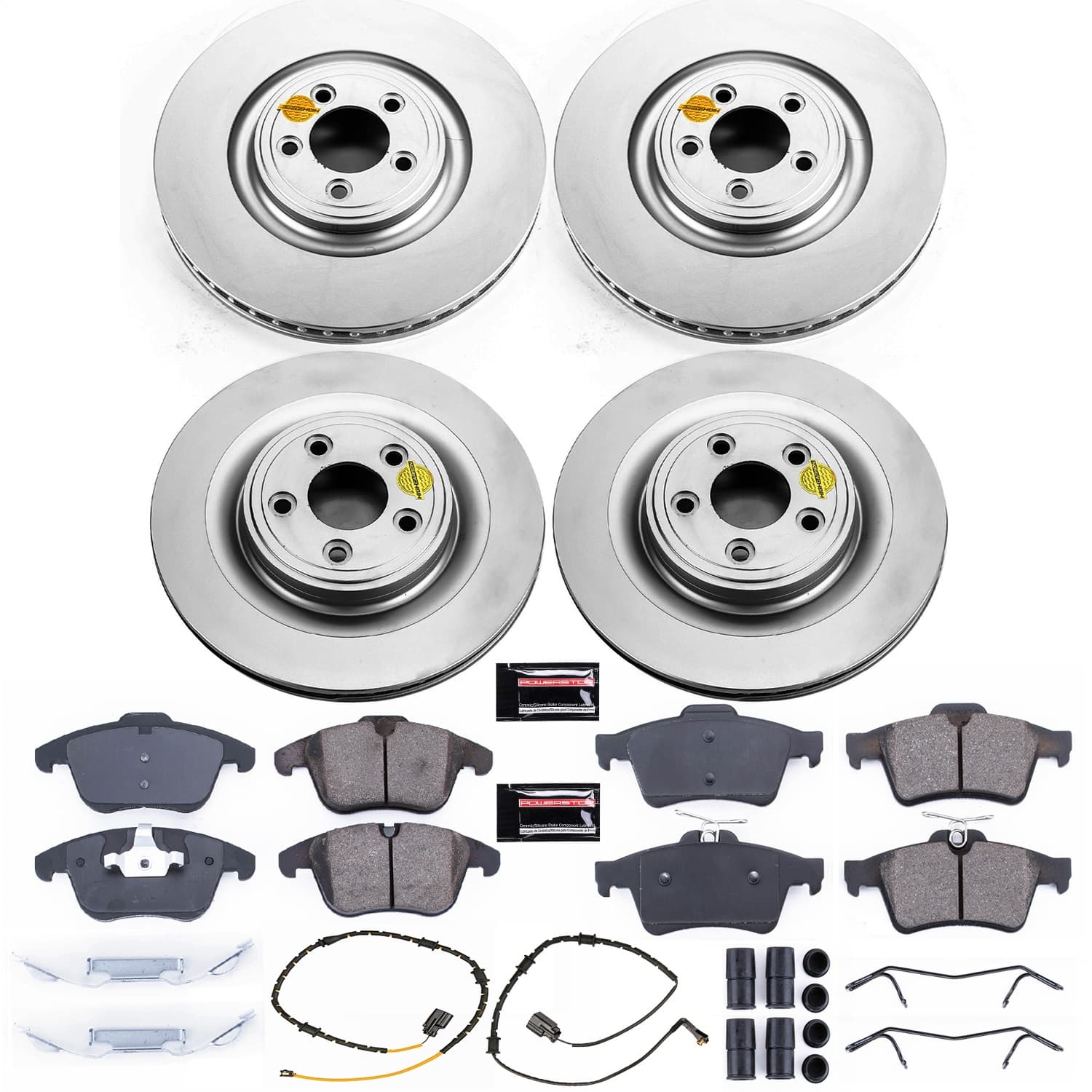 Power Stop - CRK7592 - Front and Rear - Disc Brake Pad and Rotor Kit image 1