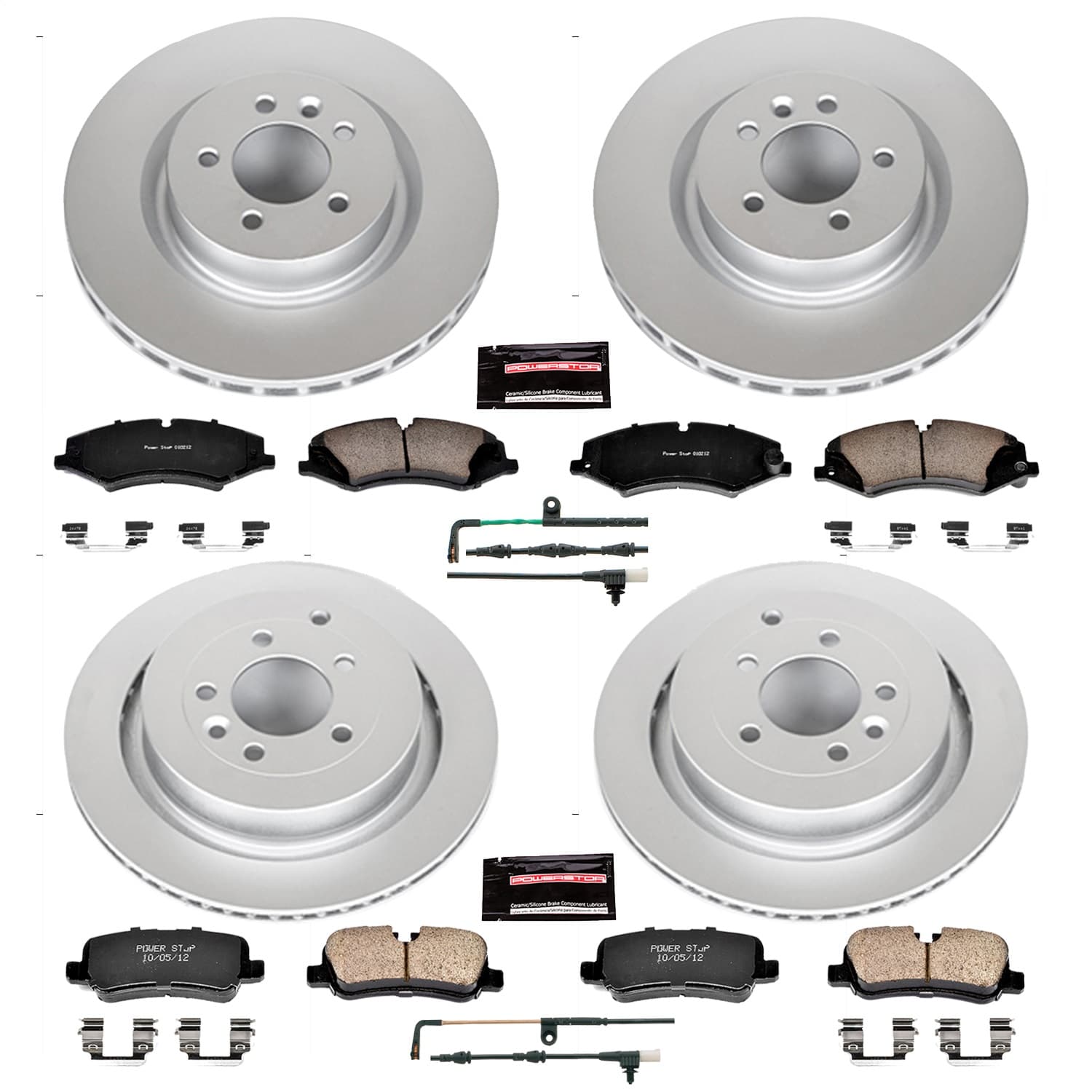 Power Stop - CRK7599 - Front and Rear - Disc Brake Pad and Rotor Kit image 1