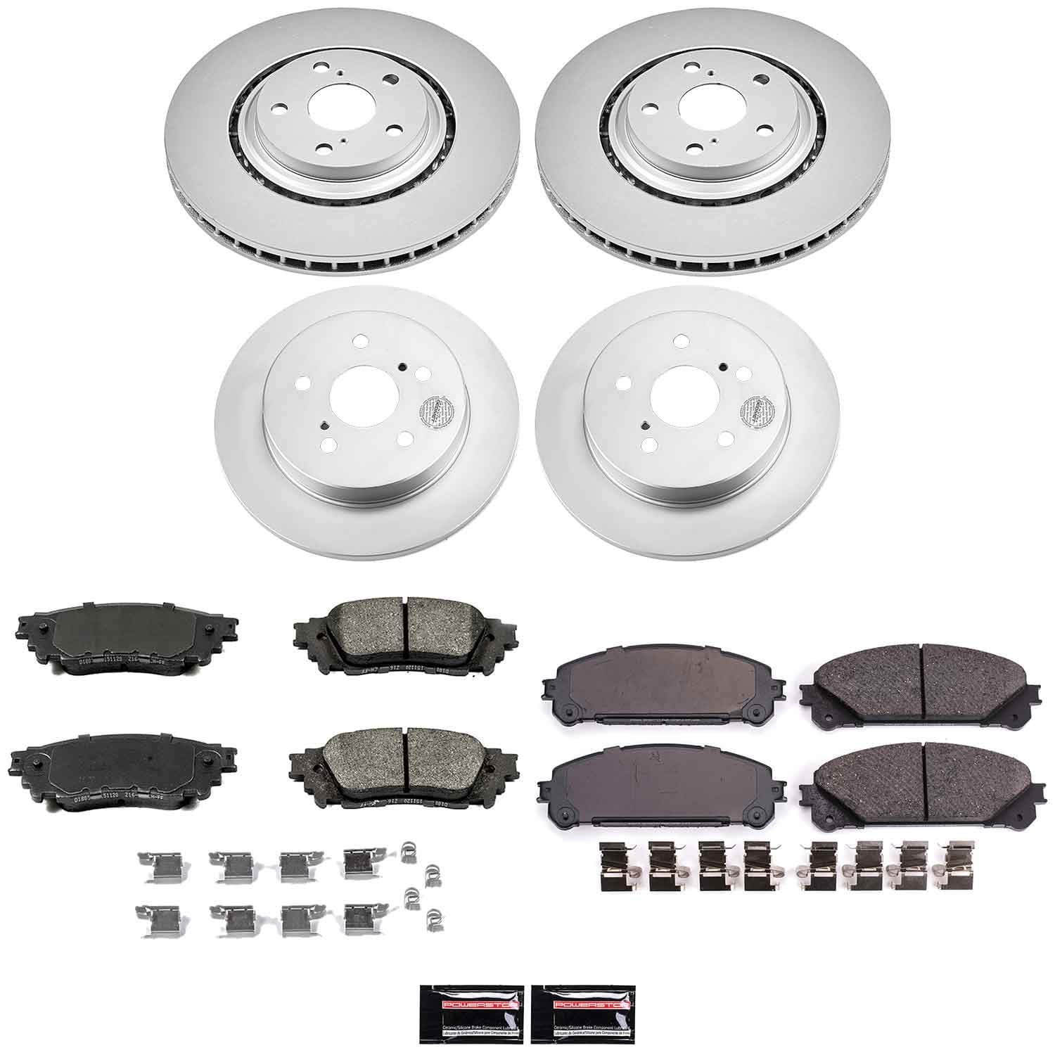 Power Stop - CRK7605 - Front and Rear - Disc Brake Pad and Rotor Kit image 1