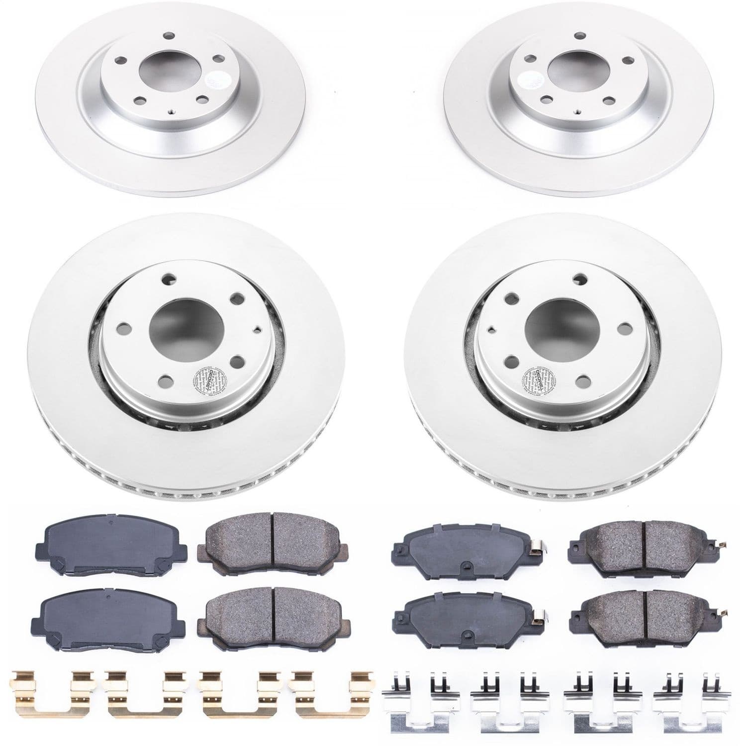 Power Stop - CRK7609 - Front and Rear - Disc Brake Pad and Rotor Kit image 1