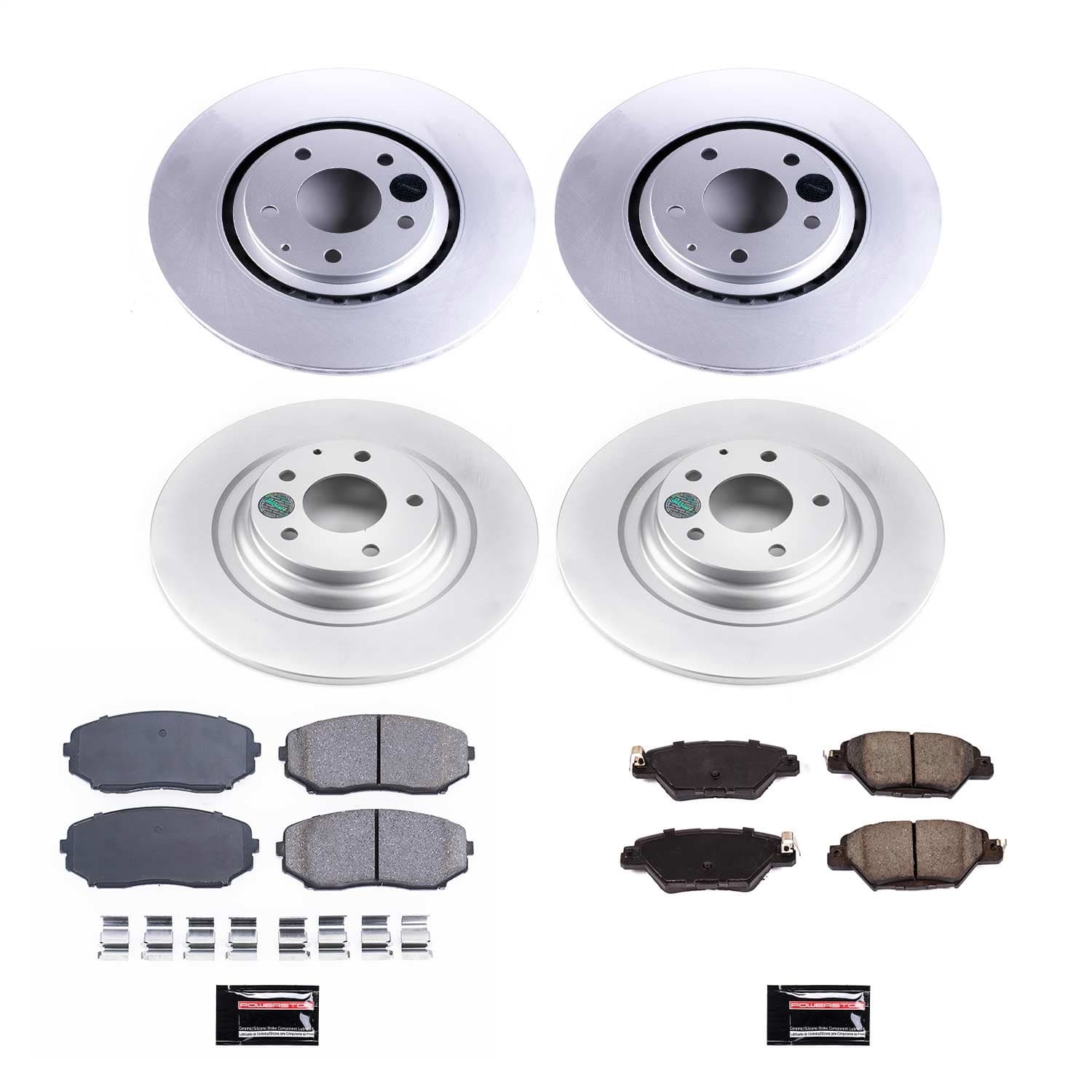 Power Stop - CRK7610 - Front and Rear - Disc Brake Pad and Rotor Kit image 1