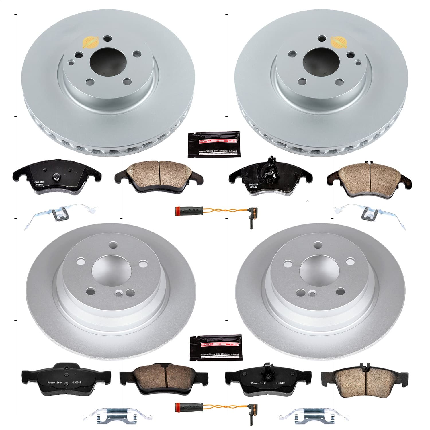 Power Stop - CRK7612 - Front and Rear - Disc Brake Pad and Rotor Kit image 1